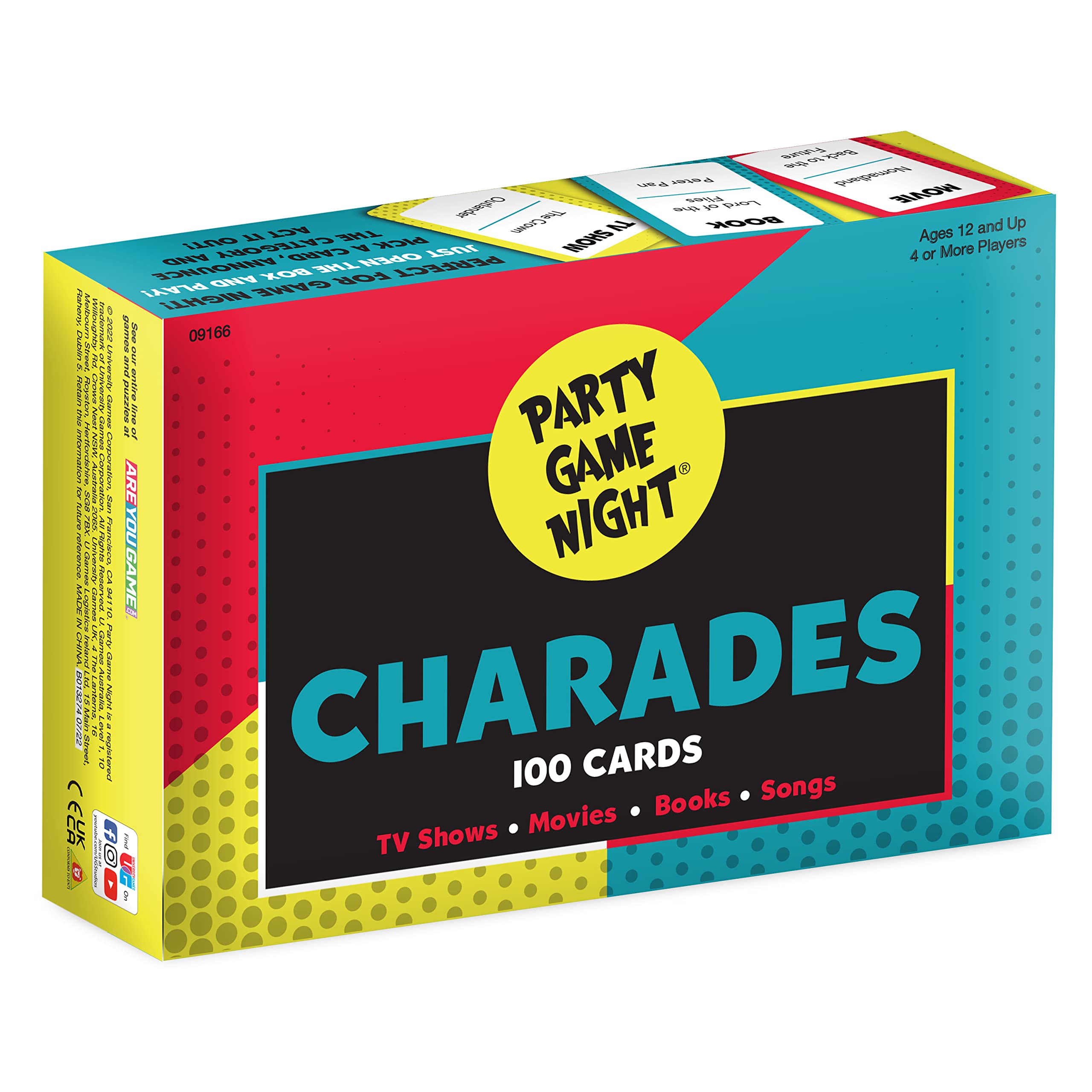 University Games, Party Game Night Charades Card Game, Ages 12 and Up