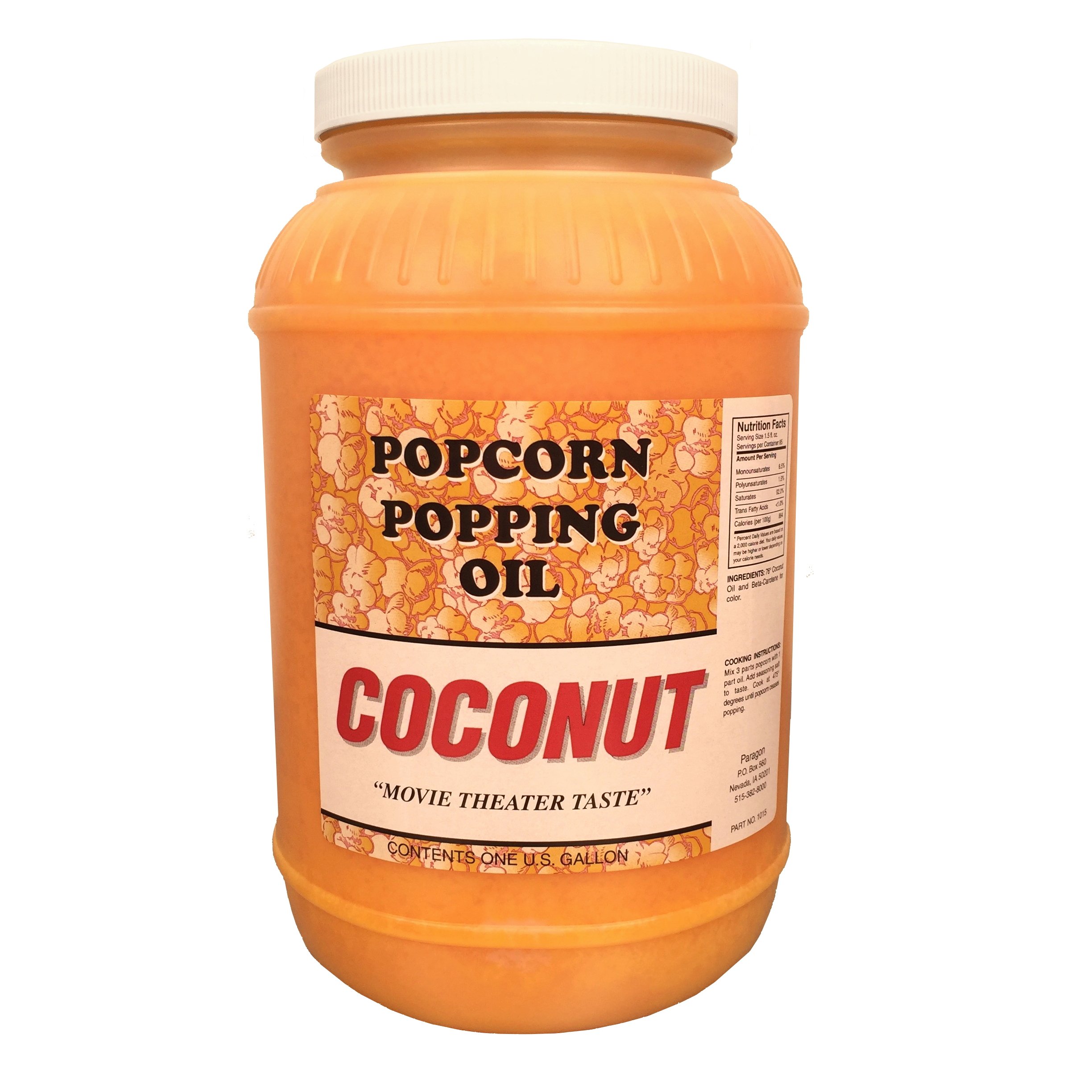 ParagonCoconut Popcorn Popping Oil (Gallon),Yellow