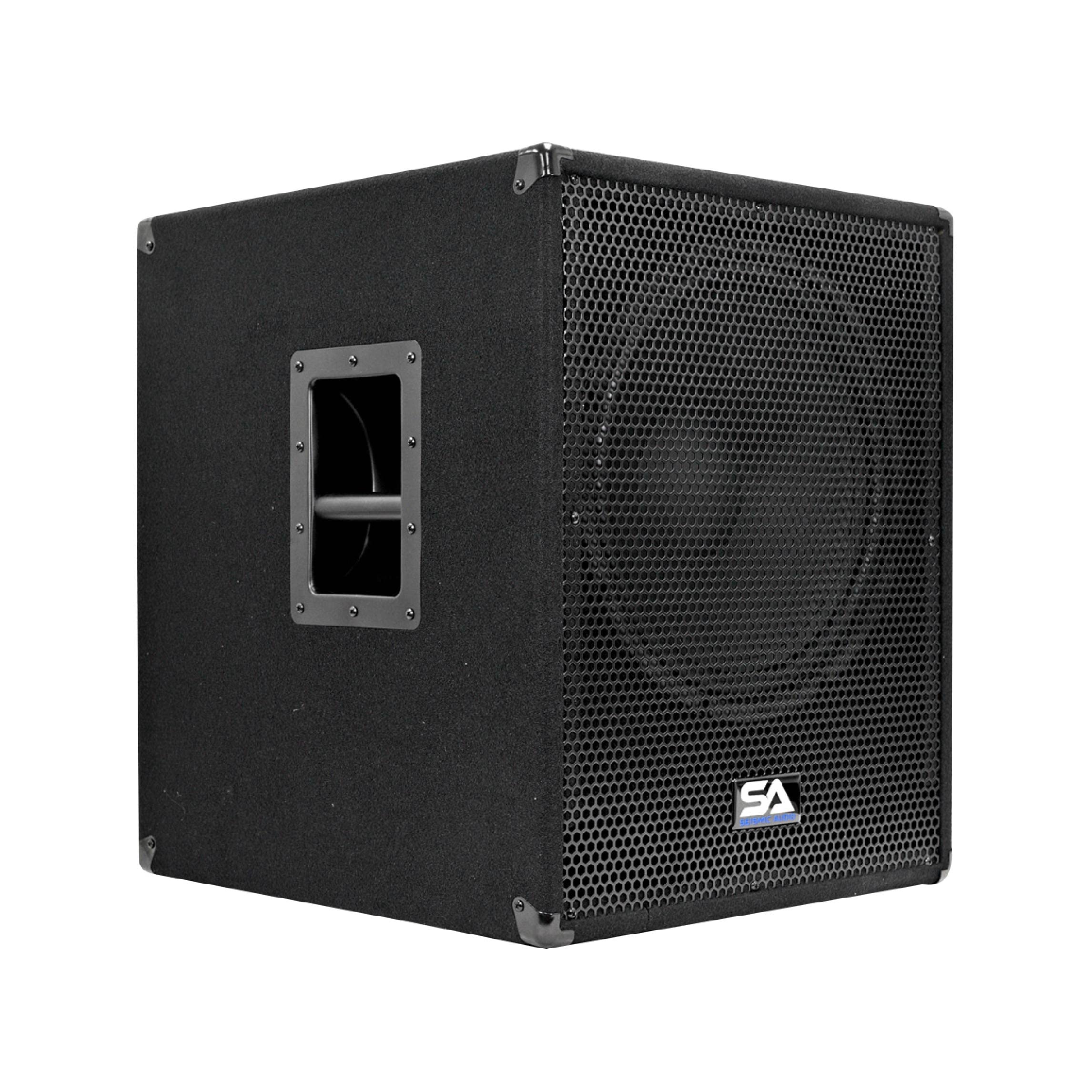 Seismic Audio - Shockwave-15 - Powered 15" Pro Audio/DJ Subwoofer Cabinet with Class D Amp 1000 Watts