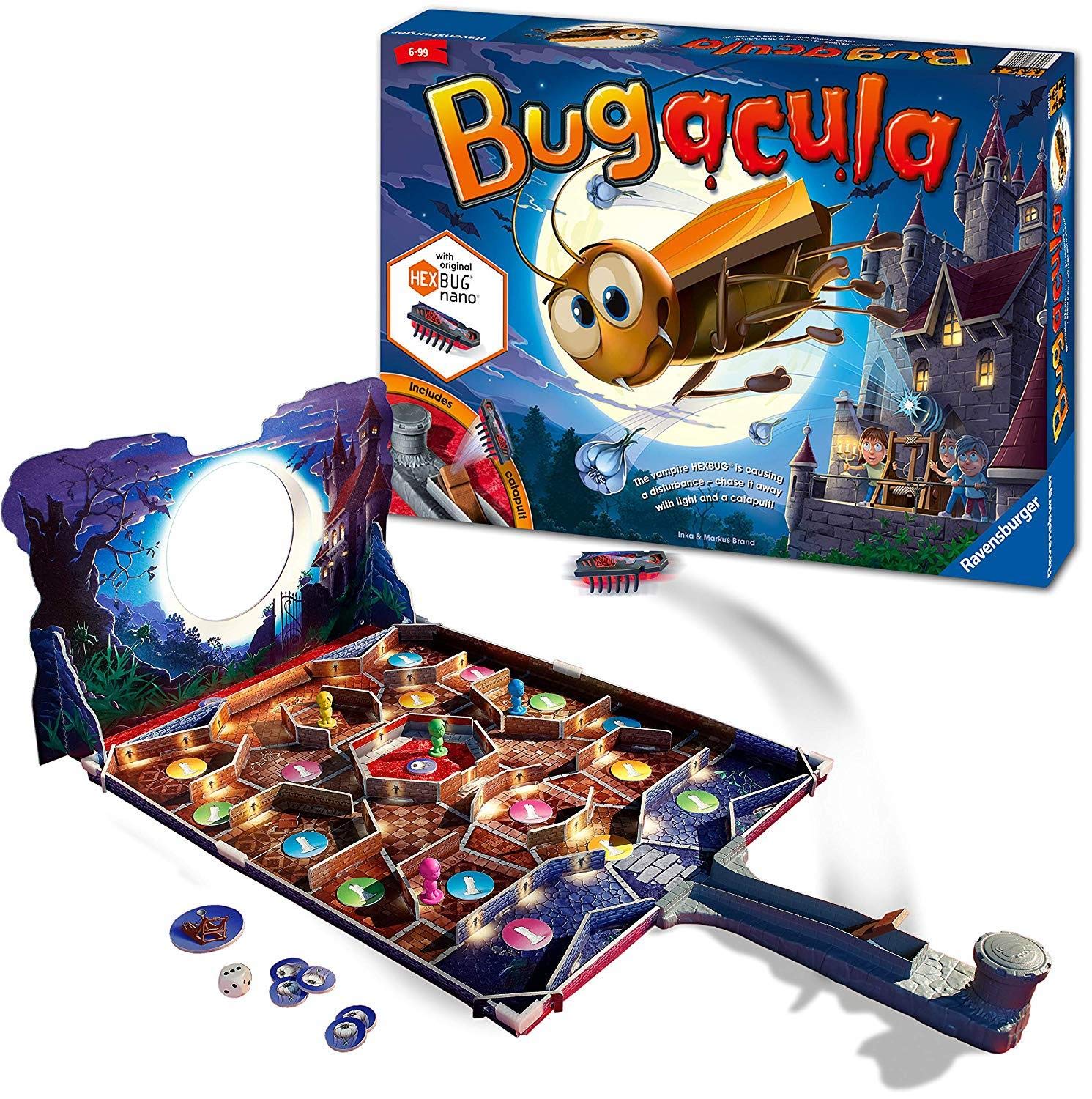 Ravensburger Bugacula - Fun Game for Kids Age 6 Years and Up - Avoid the Hexbug Nano!