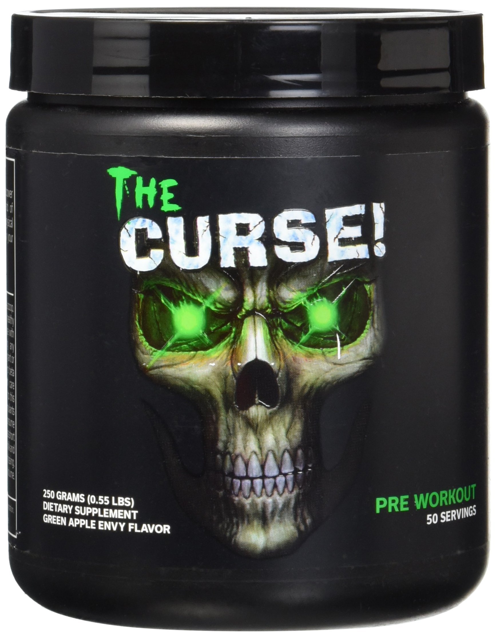 JNX Sports The Curse! Pre Workout Supplement - Intense Energy & Focus, Instant Strength Gains, Enhanced Blood Flow - Nitric Oxide Booster with Creatine & Caffeine - Men & Women | Green Apple | 50 SRV