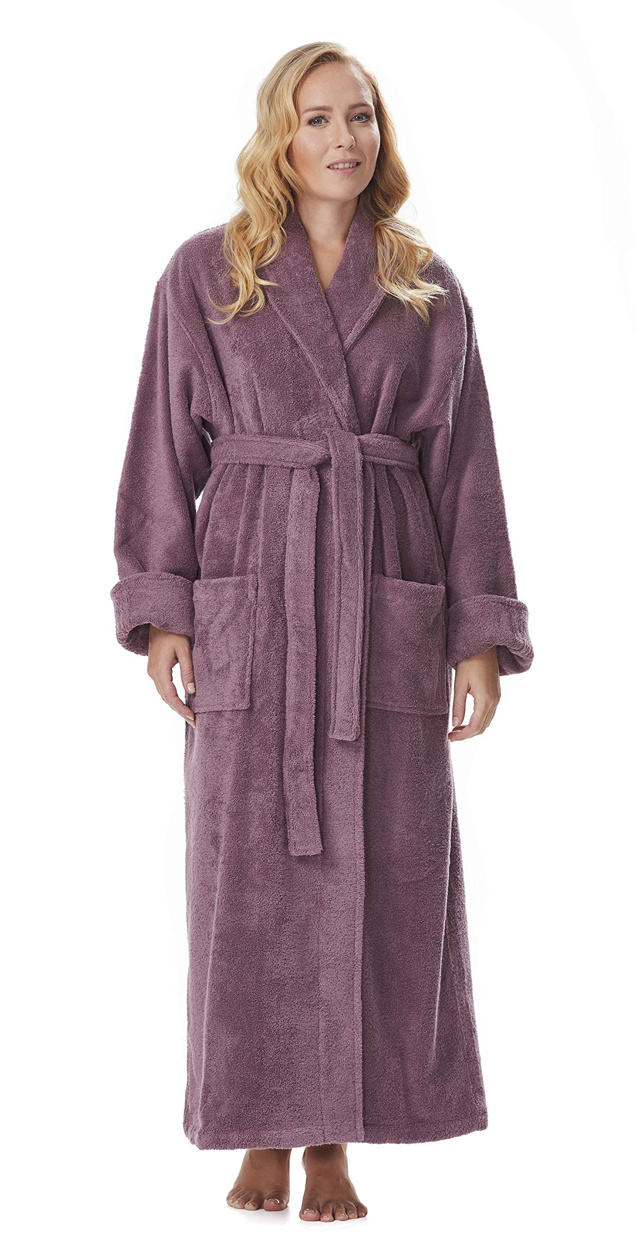 Women's Long Style Full Length Thick Shawl Collar Turkish Bathrobe