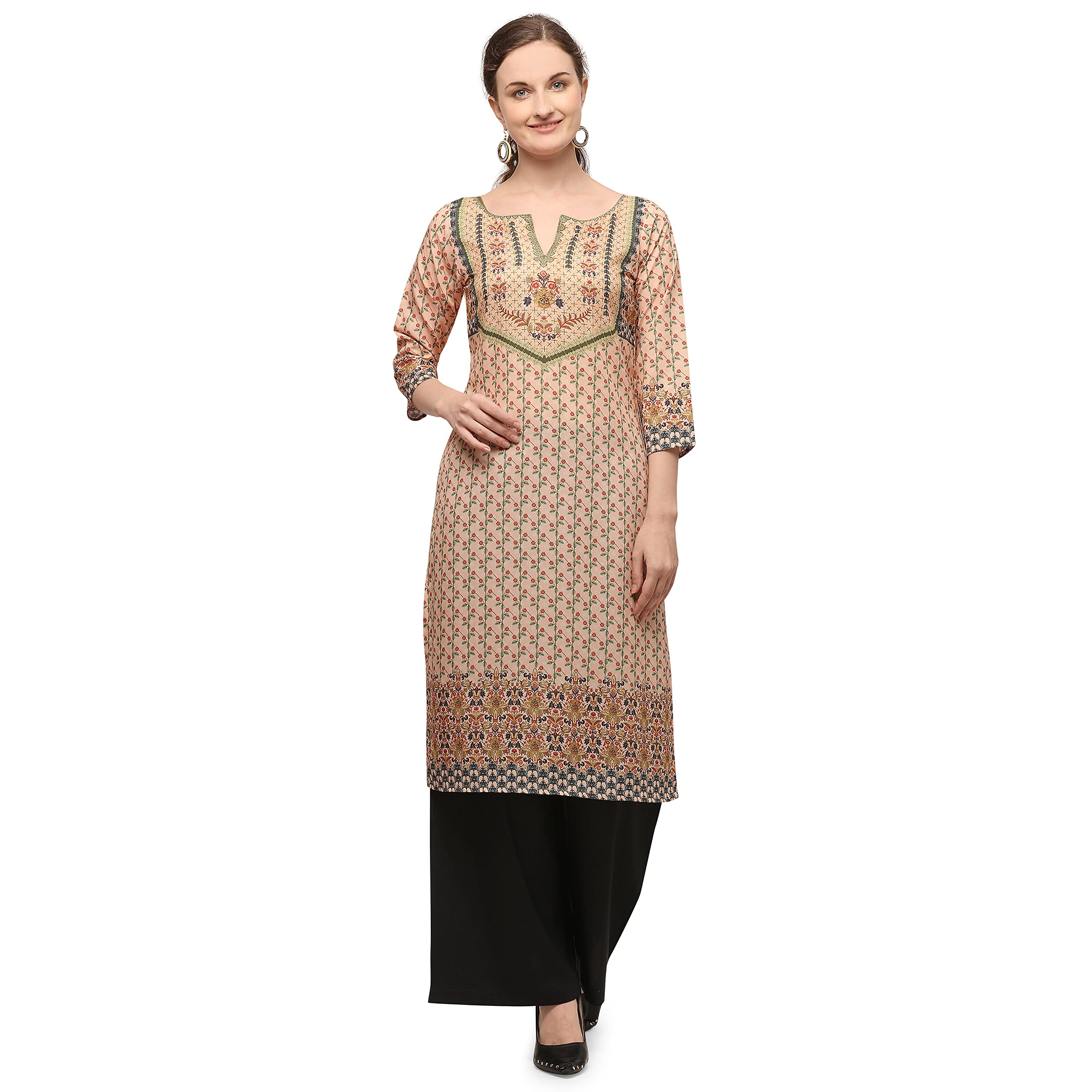 AvishaWomen's Premium Beatiful Crepe Digital Printed Kurti