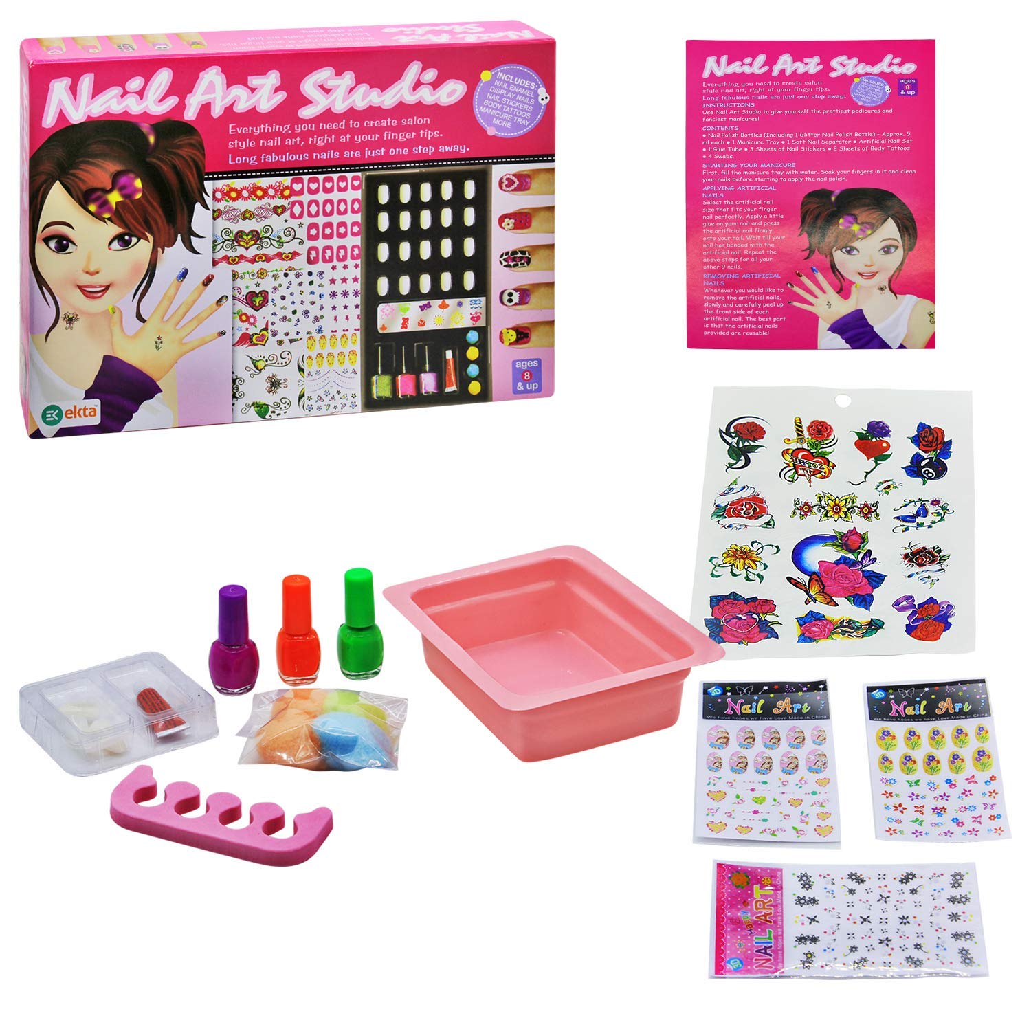 Friends Toys II Ekta Nail Art Studio, Pink II Style Your Nails