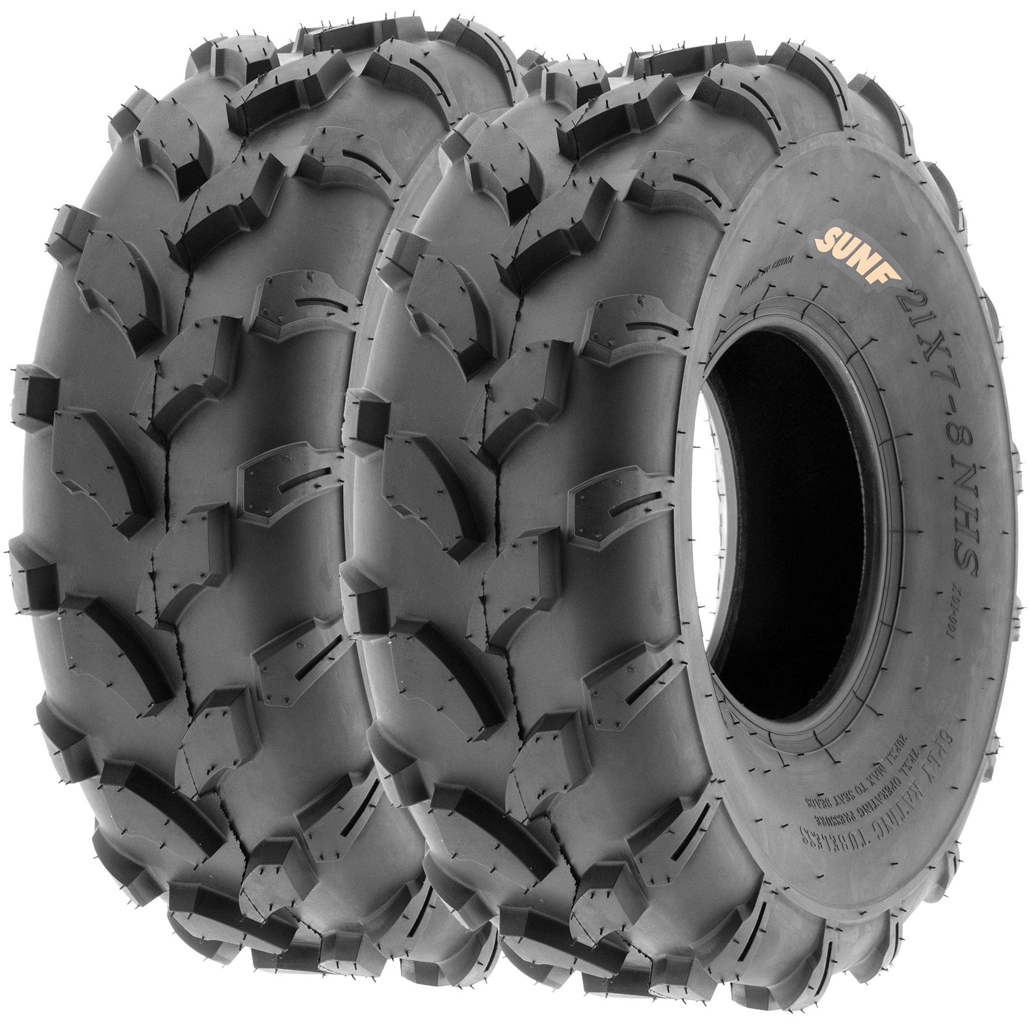 SUNFA003 ATV/UTV/Lawn-Mowers Off-Road Tire 18x7-8, 6 PR, Directional Tread (Pair of 2)