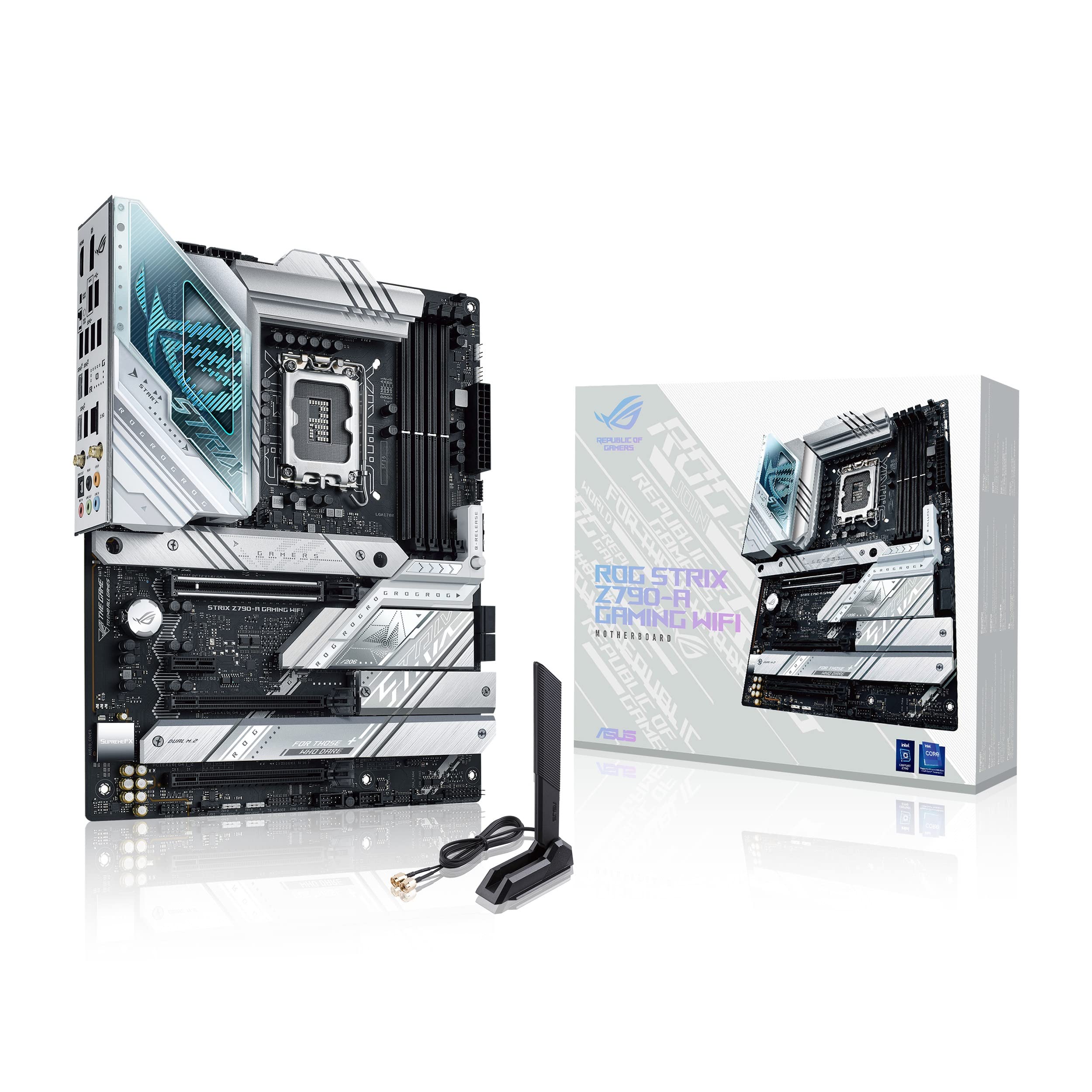 ASUS ROG STRIX Z790-A GAMING WIFI Motherboard Socket Intel LGA 1700 (ATX, DDR5, 4x M.2, PCIe 5.0, WiFi 6E, USB 3.2 Gen 2x2 Type-C, Aura Sync, AI Overclocking)