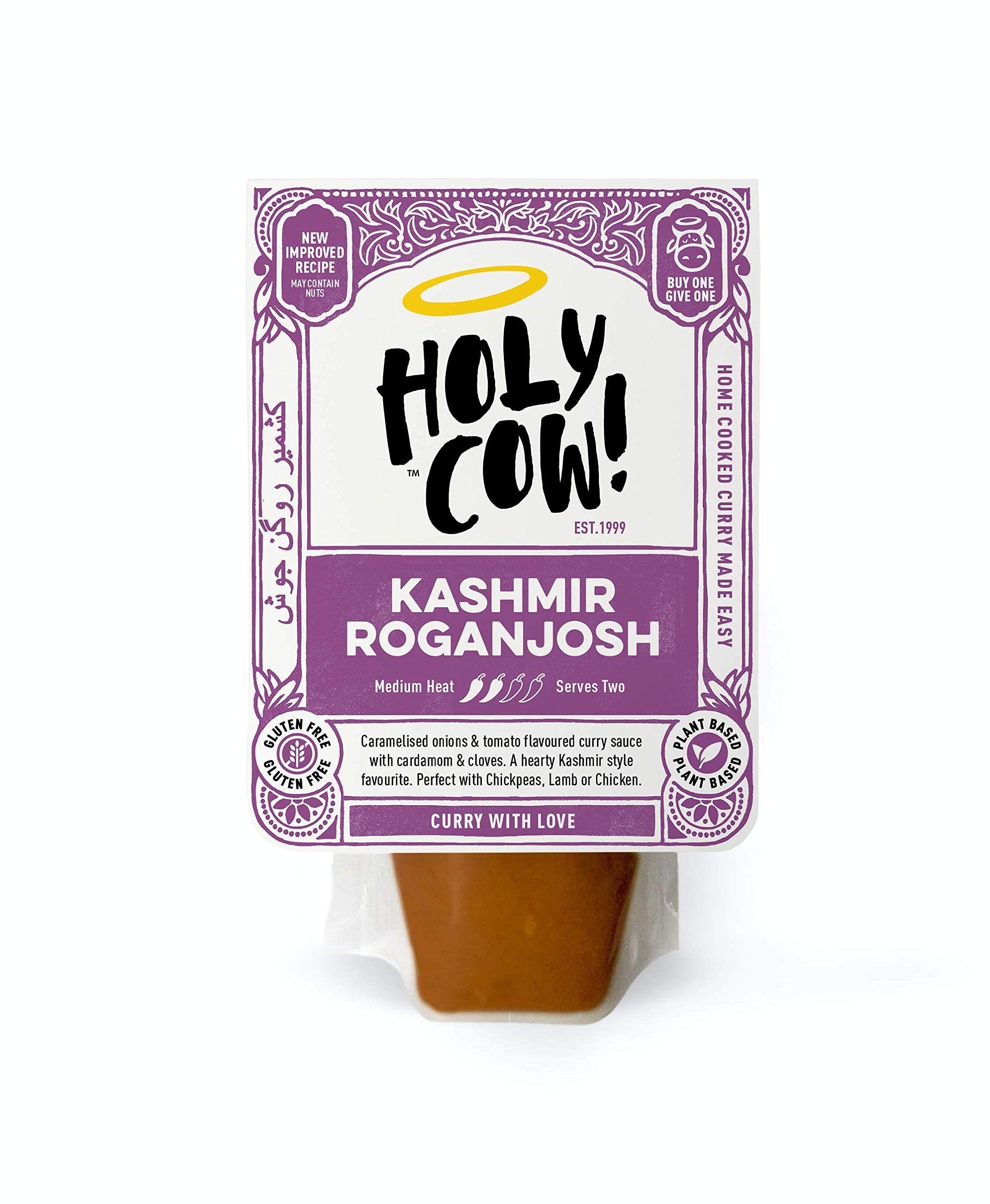 Holy Cow! Indian Curry Sauces - Plant Based Kashmir Roganjosh (Pack of 6)