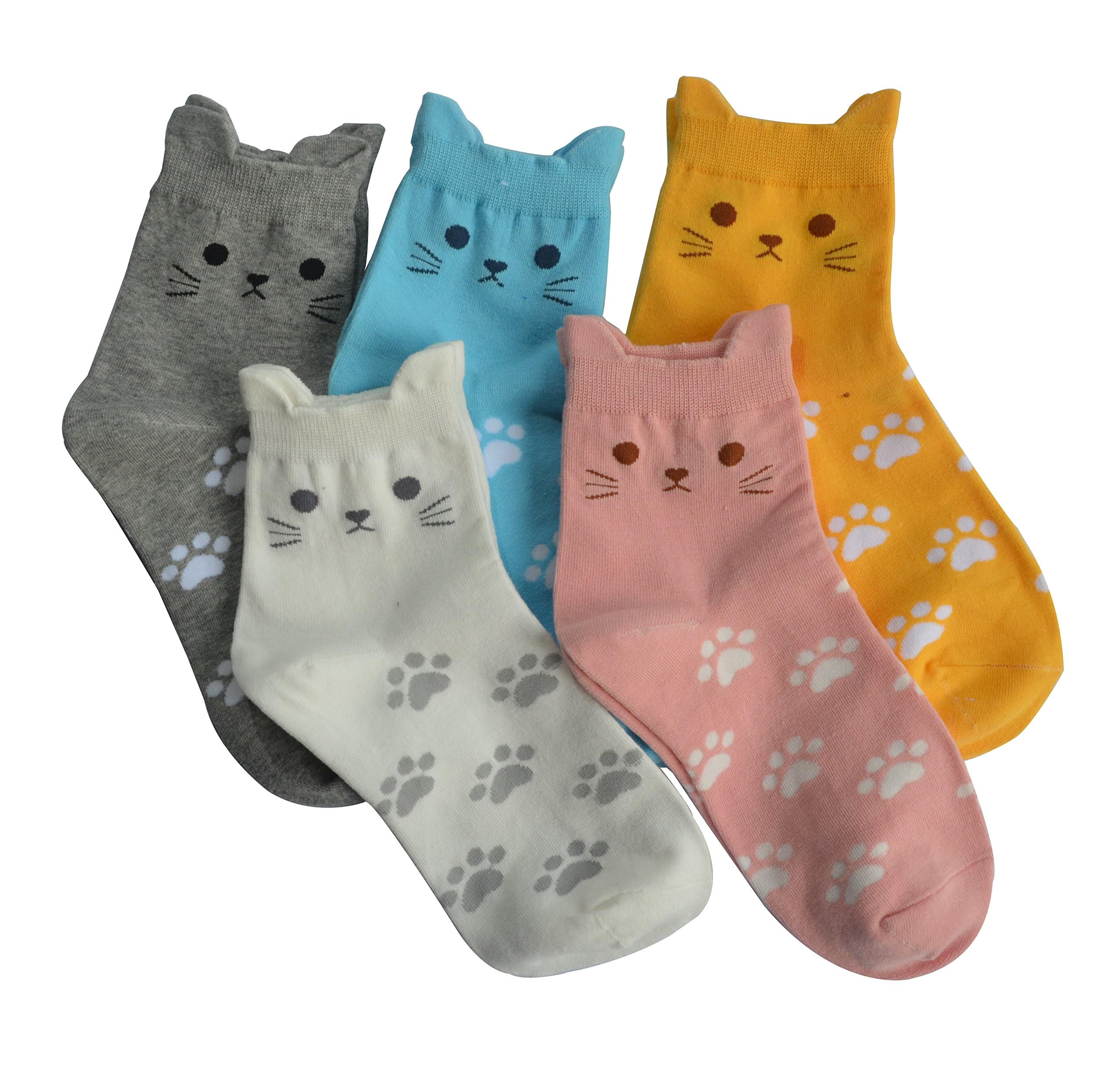 Jeasona Women's Cat Socks Cat Gifts Cute Animal Socks Dog Owl Gifts for Women