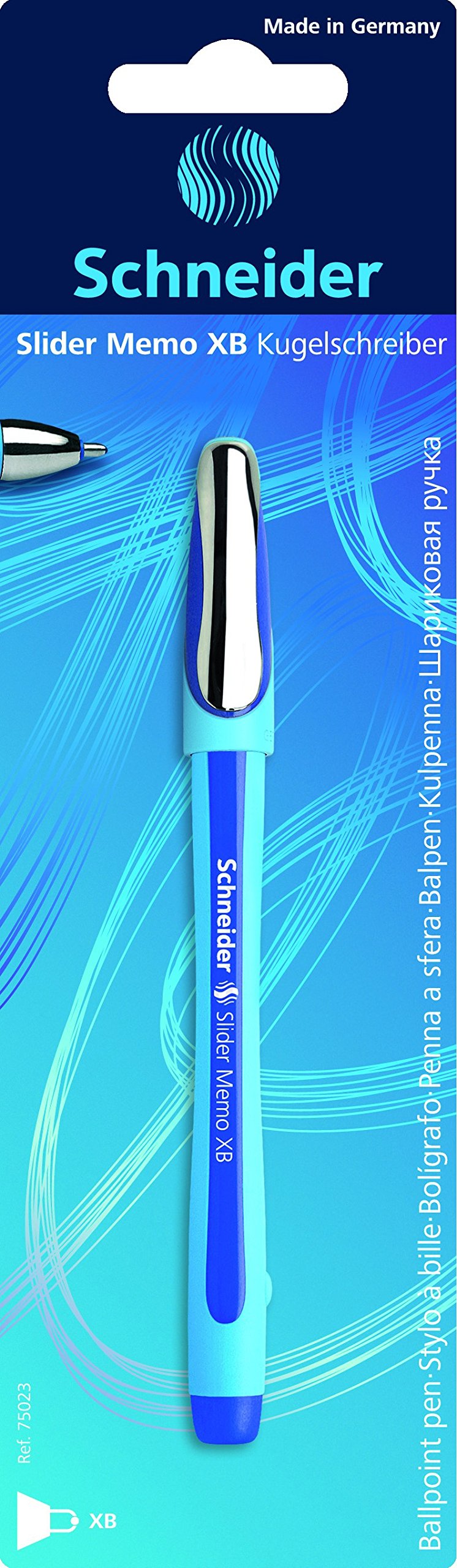 Schneider Memo XB Blue Ink Ballpoint Pen by Schneider Memo XB Blue Ink Ballpoint Pen