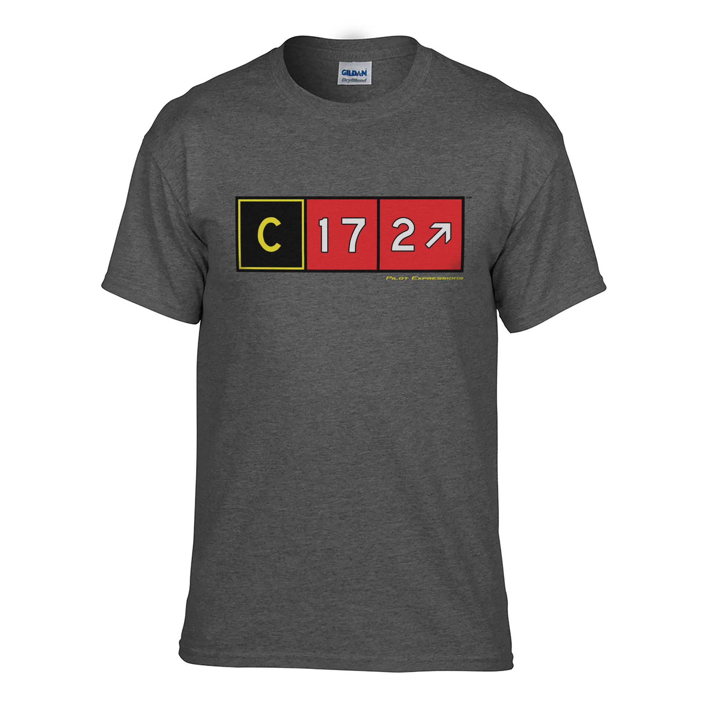 Pilot Expressions Men's Cessna 172 Taxiway Sign T-Shirt