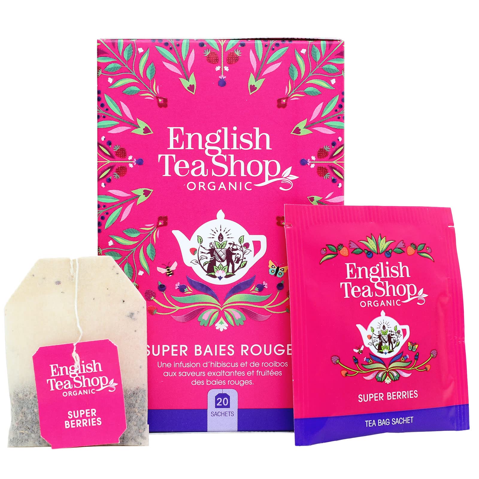 English Tea Shop Super Berries Organic, 20 Sachet Tea Bags