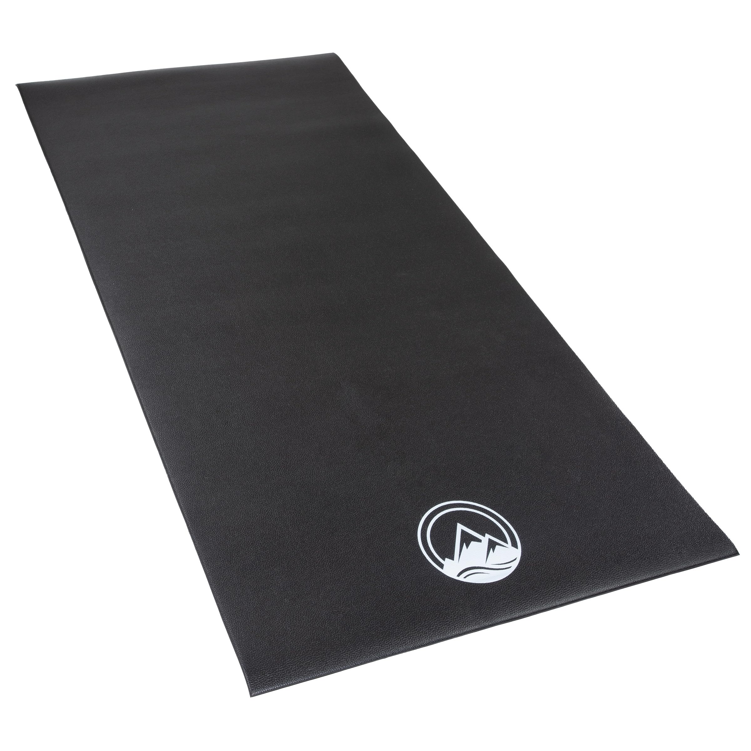 Exercise Bike Mat - 30x60in Non-Slip Waterproof Indoor Cycle or Treadmill Pads - Noise-Reducing 0.23-Inch-Thick Workout Mats by Wakeman