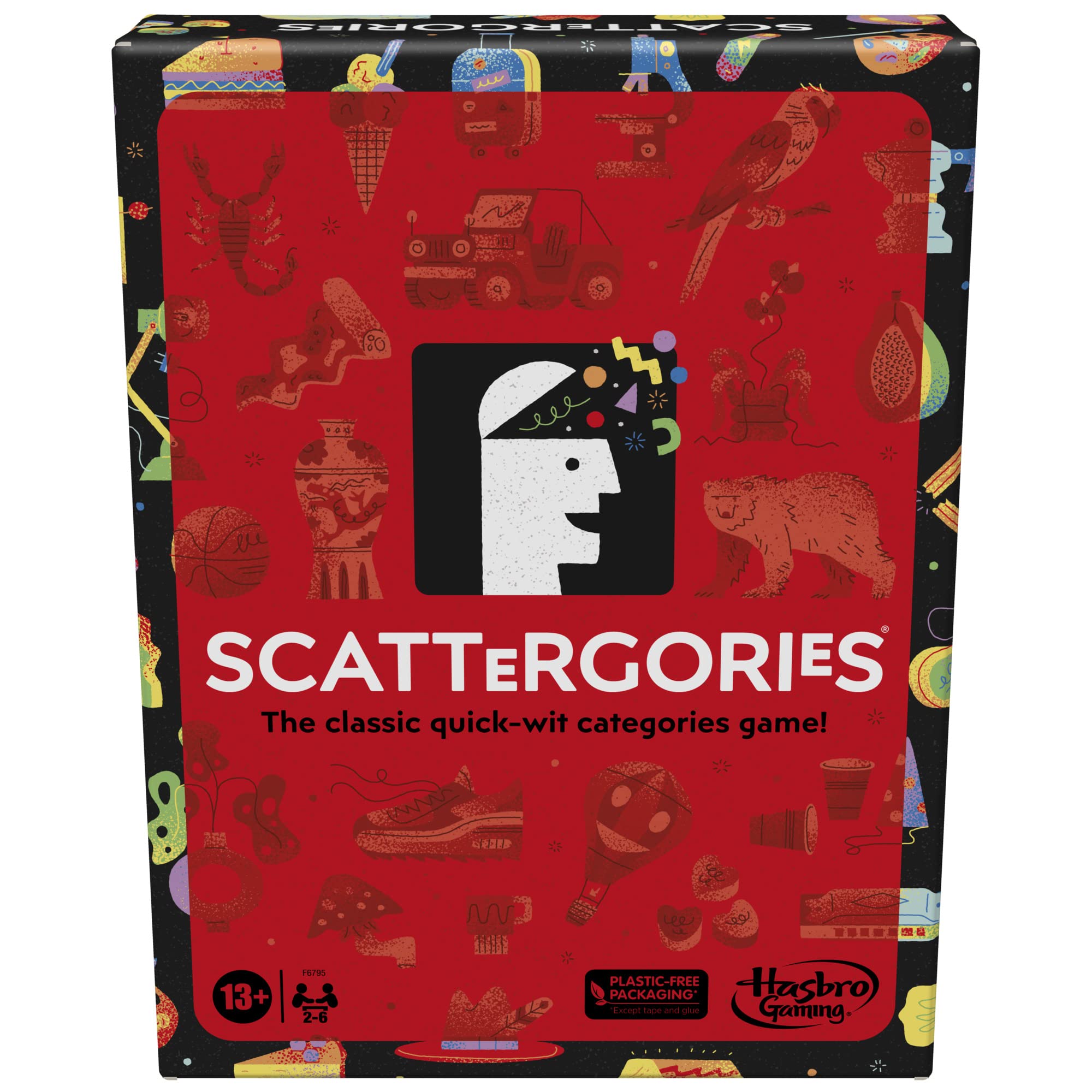 Hasbro GamingScattergories Classic Game, Party Game for Adults and Teens Ages 13 and up, Board Game for 2+ Players