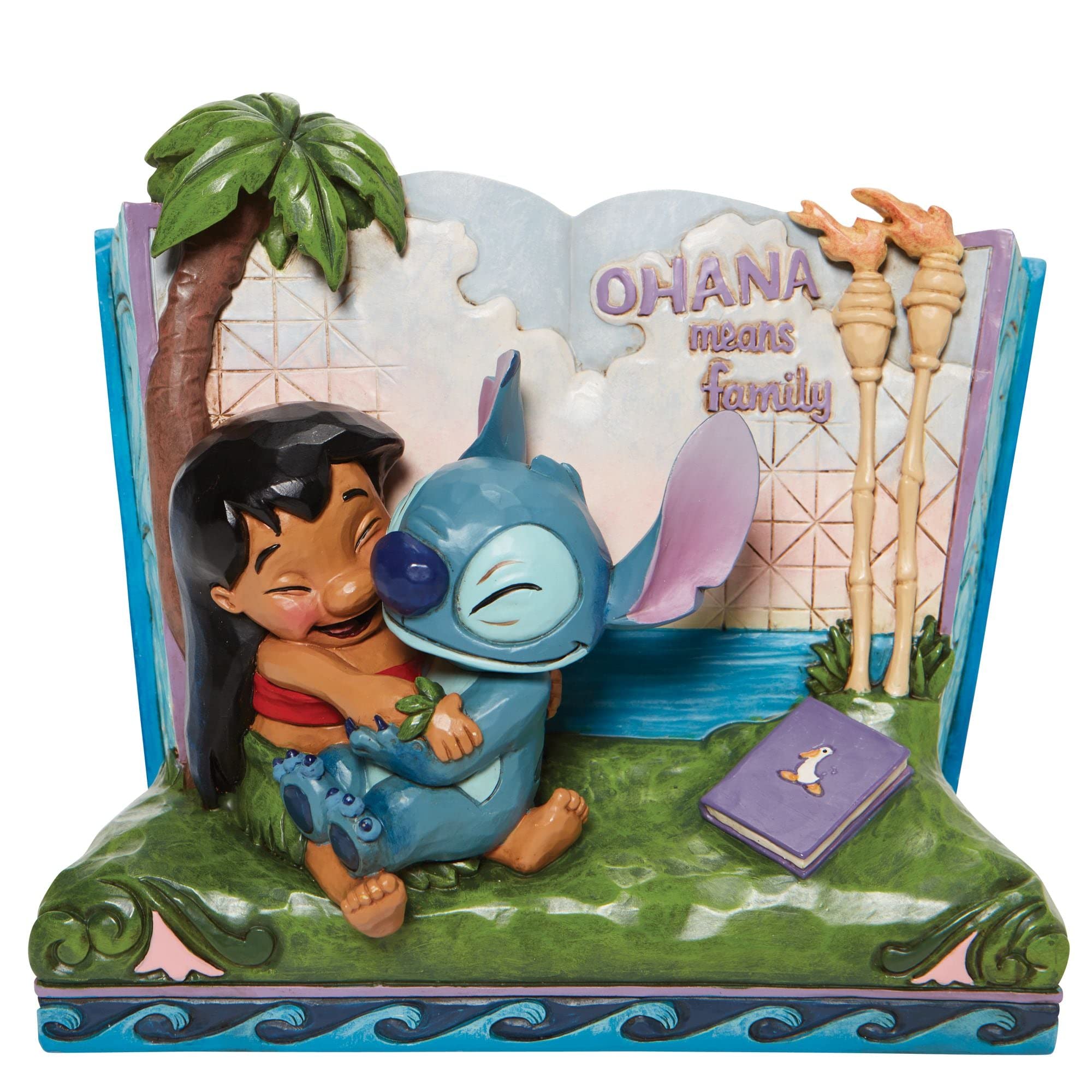 Disney Traditions Stitch Story Book Figurine, Multicolor, height 17cm