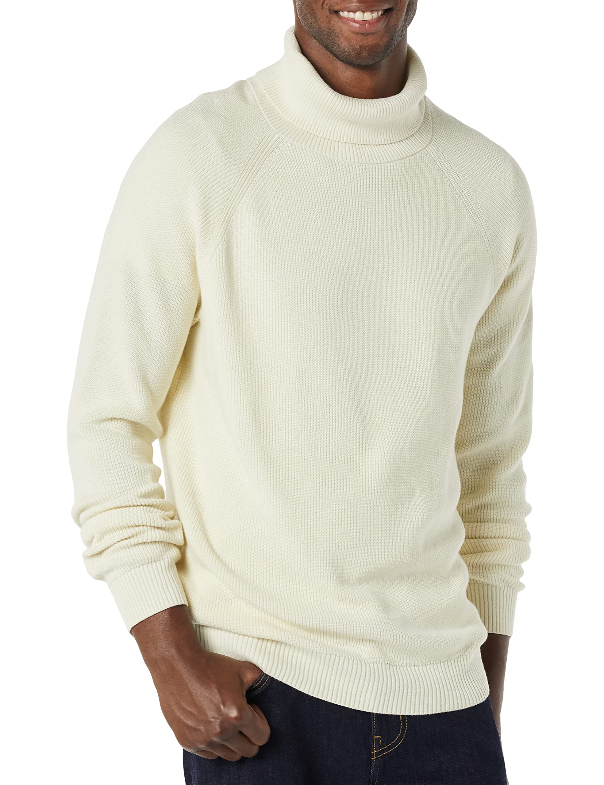 Amazon EssentialsMen's 100% Cotton Rib Knit Turtleneck Sweater