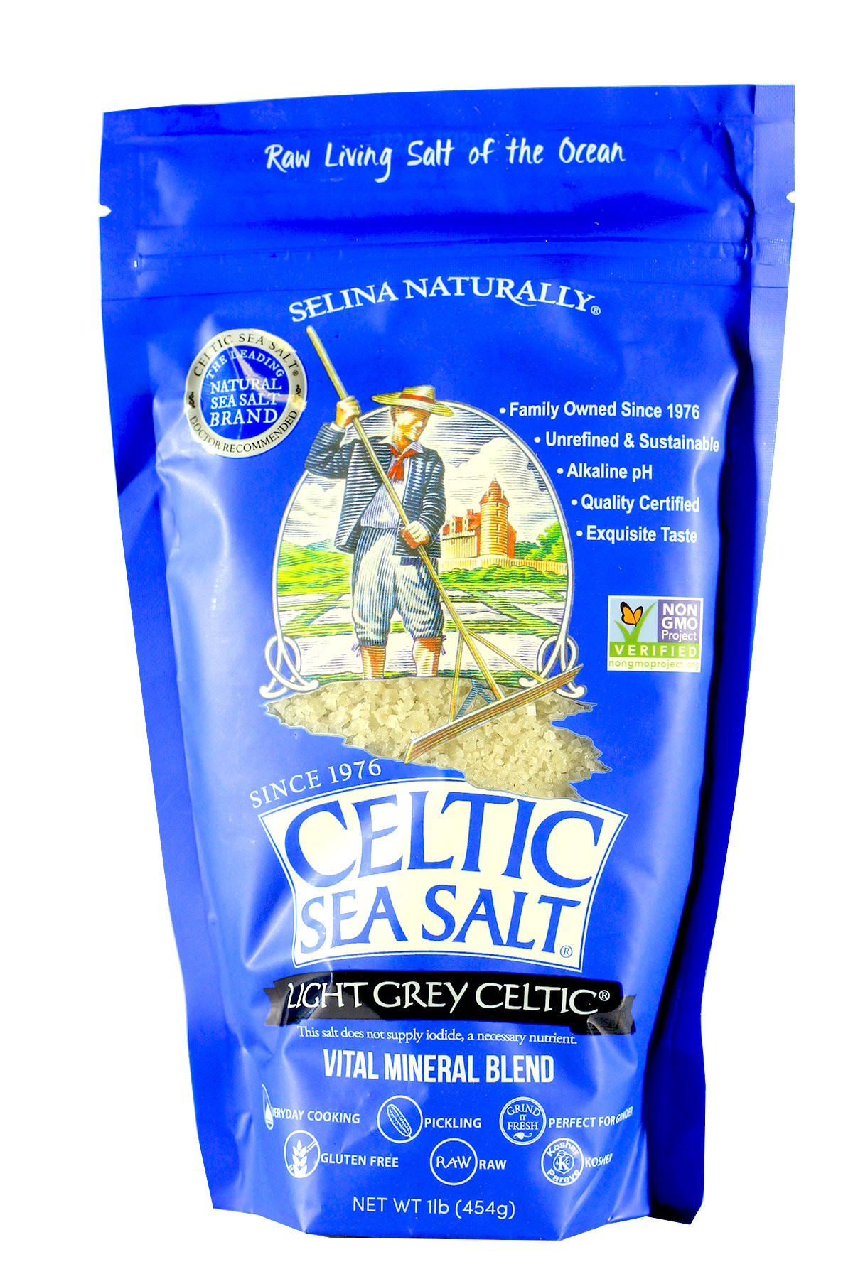 CELTIC SEA SALTLight Grey Celtic, Vital Mineral Blend, 1 lb (454 g)