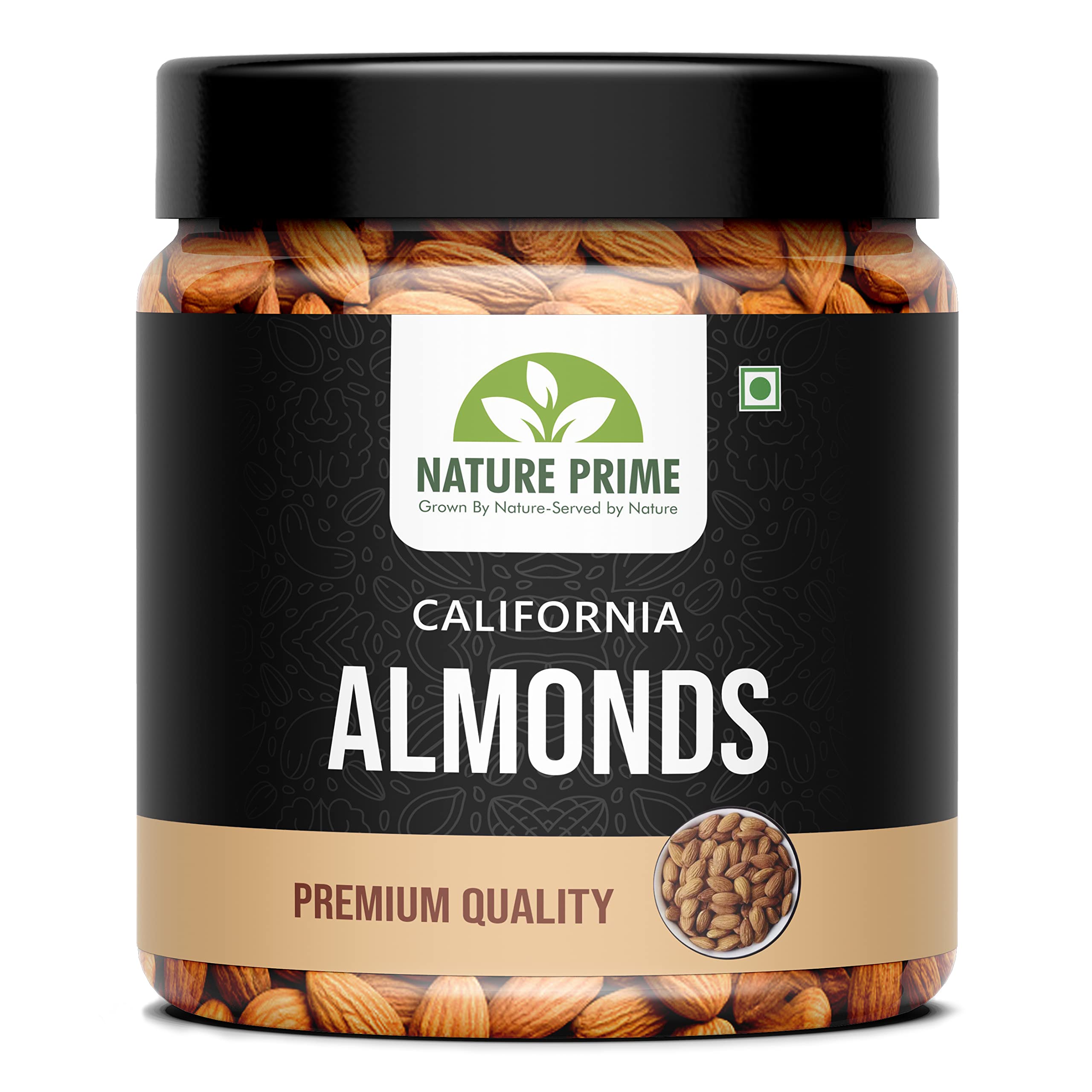 Nature Prime 100% Natural and Premium California Almond | Quality Badam Giri | - Almonds - Rich in Protein and Increase Stamina | Real Nuts | Whole Natural Badam Dry Fruits (500gm)