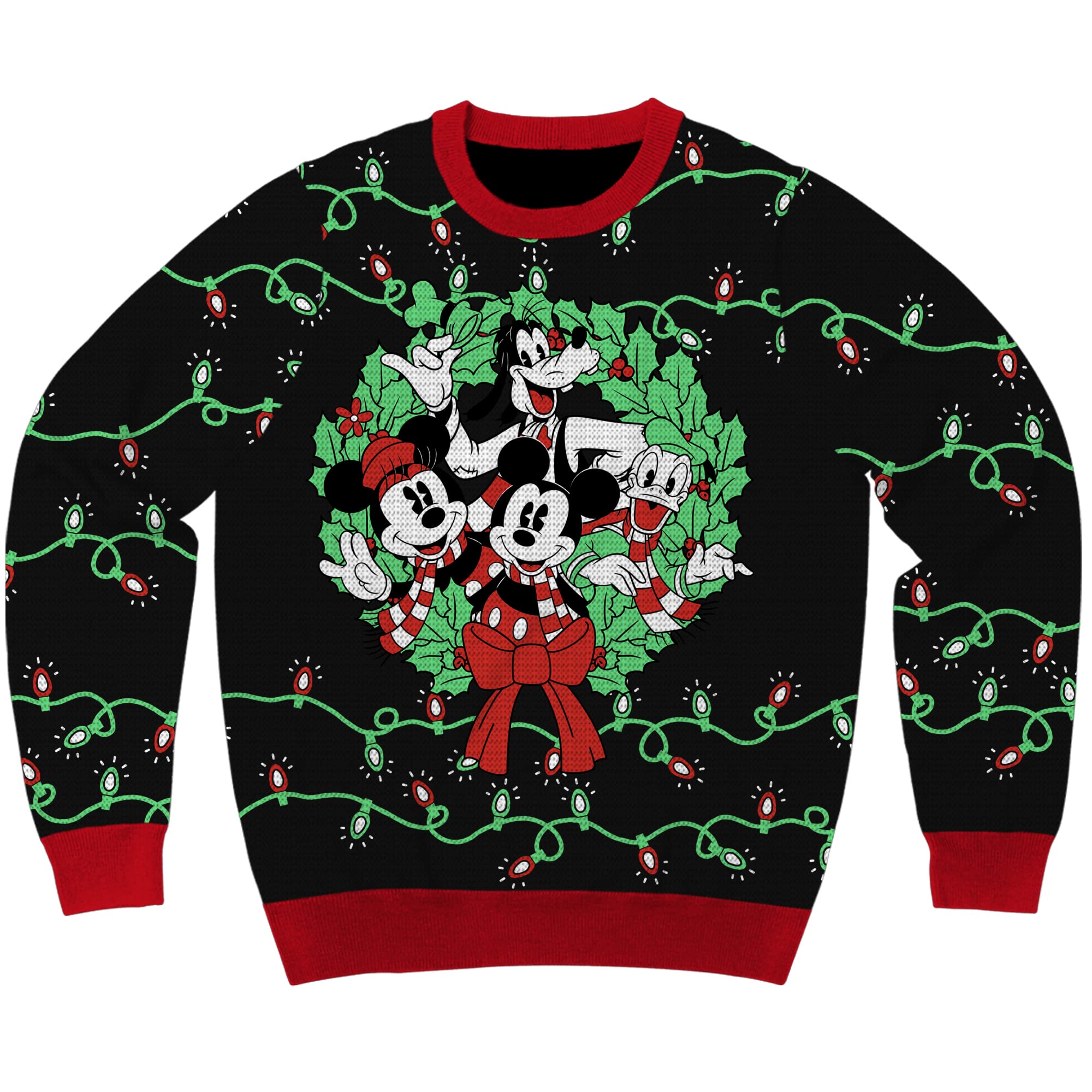 Mad EngineDisney Mickey Mouse and Friends Holiday Christmas Sweater Licensed