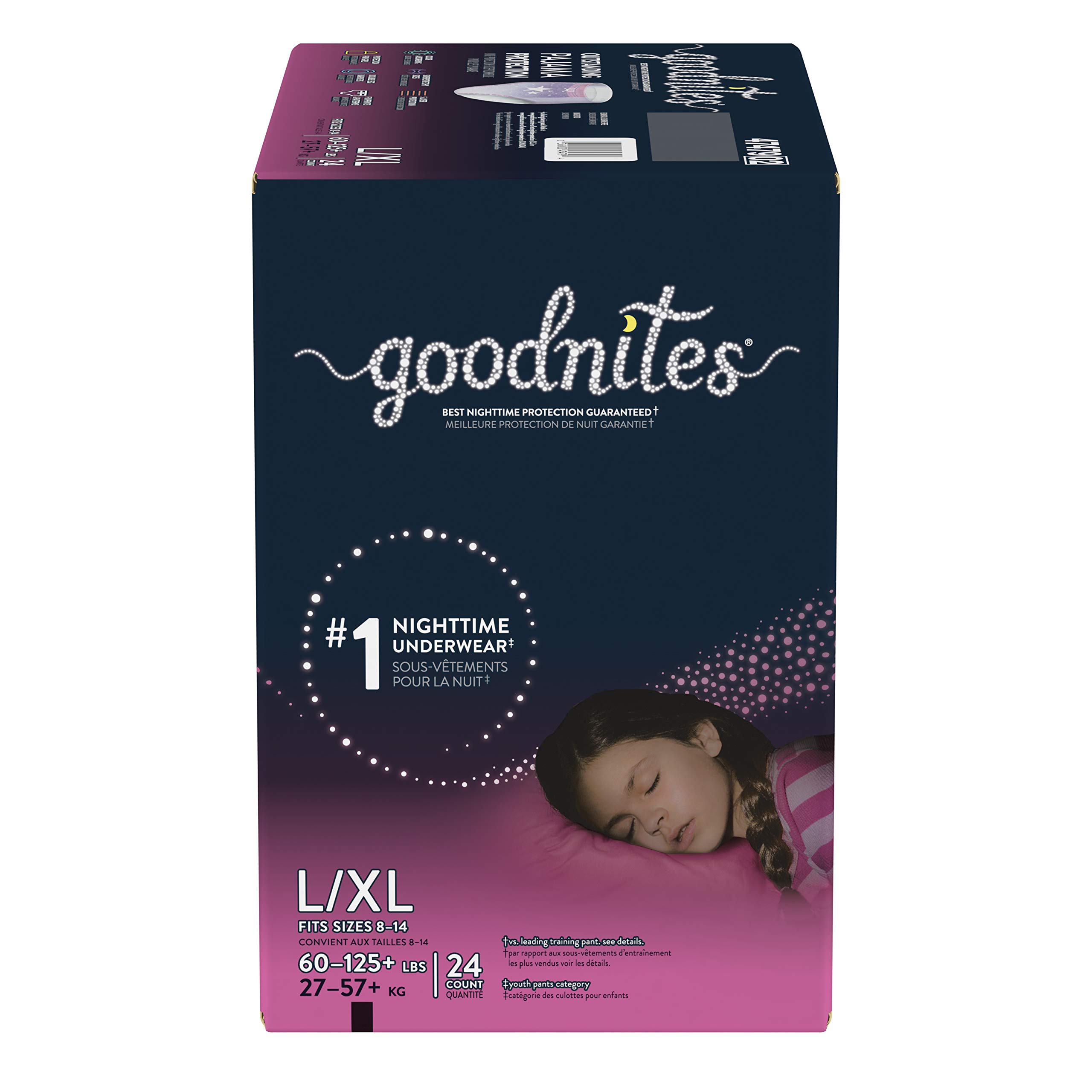 GoodNites, Girls Bedtime Bedwetting Underwear, L/XL, 24 Count