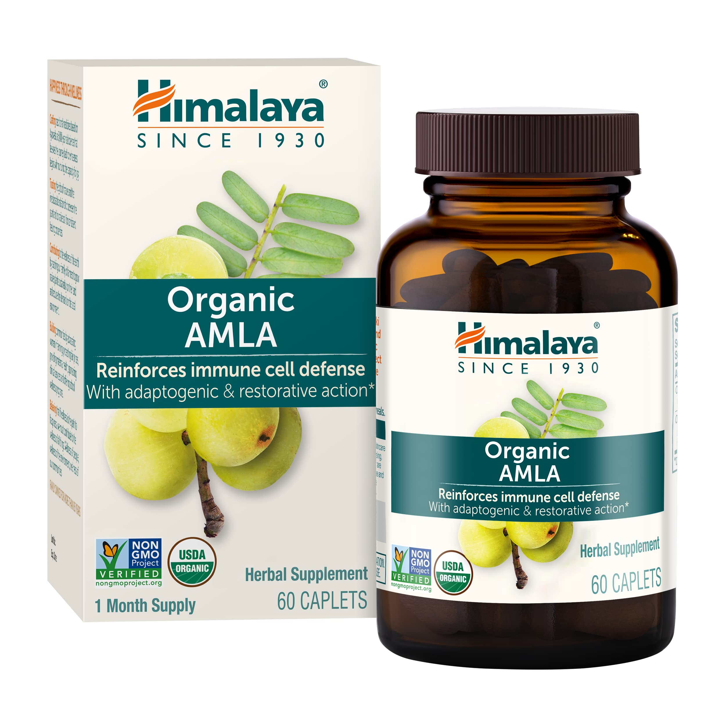 HimalayaOrganic Amla Natural Antioxidant for Immune Support, 60 Caplets, 1 Month Supply