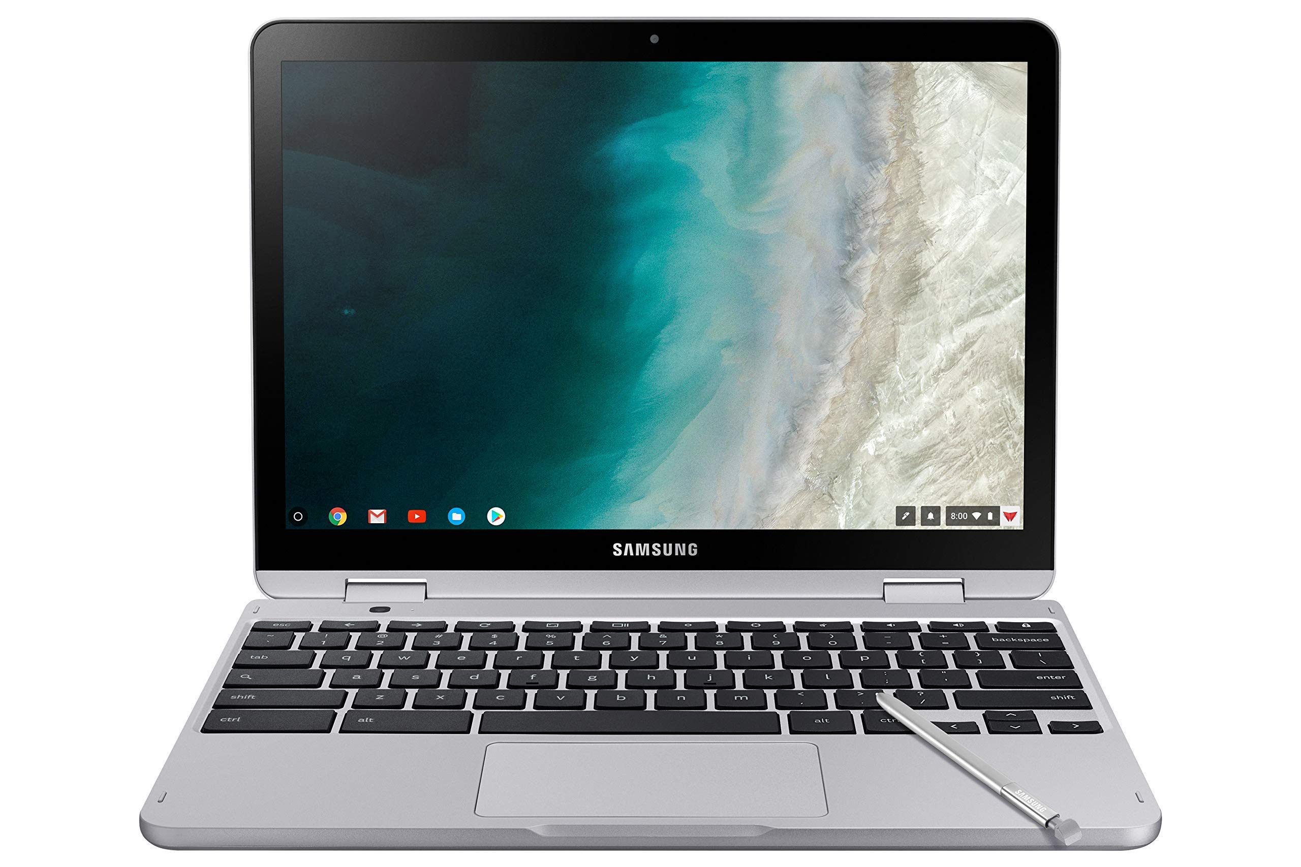 Samsung Chromebook Plus V2, 2-in-1, 4GB RAM, 64GB eMMC, 13MP Camera, Chrome OS, 12.2", 16:10 Aspect Ratio, Light Titan (XE520QAB-K03US) (Renewed)