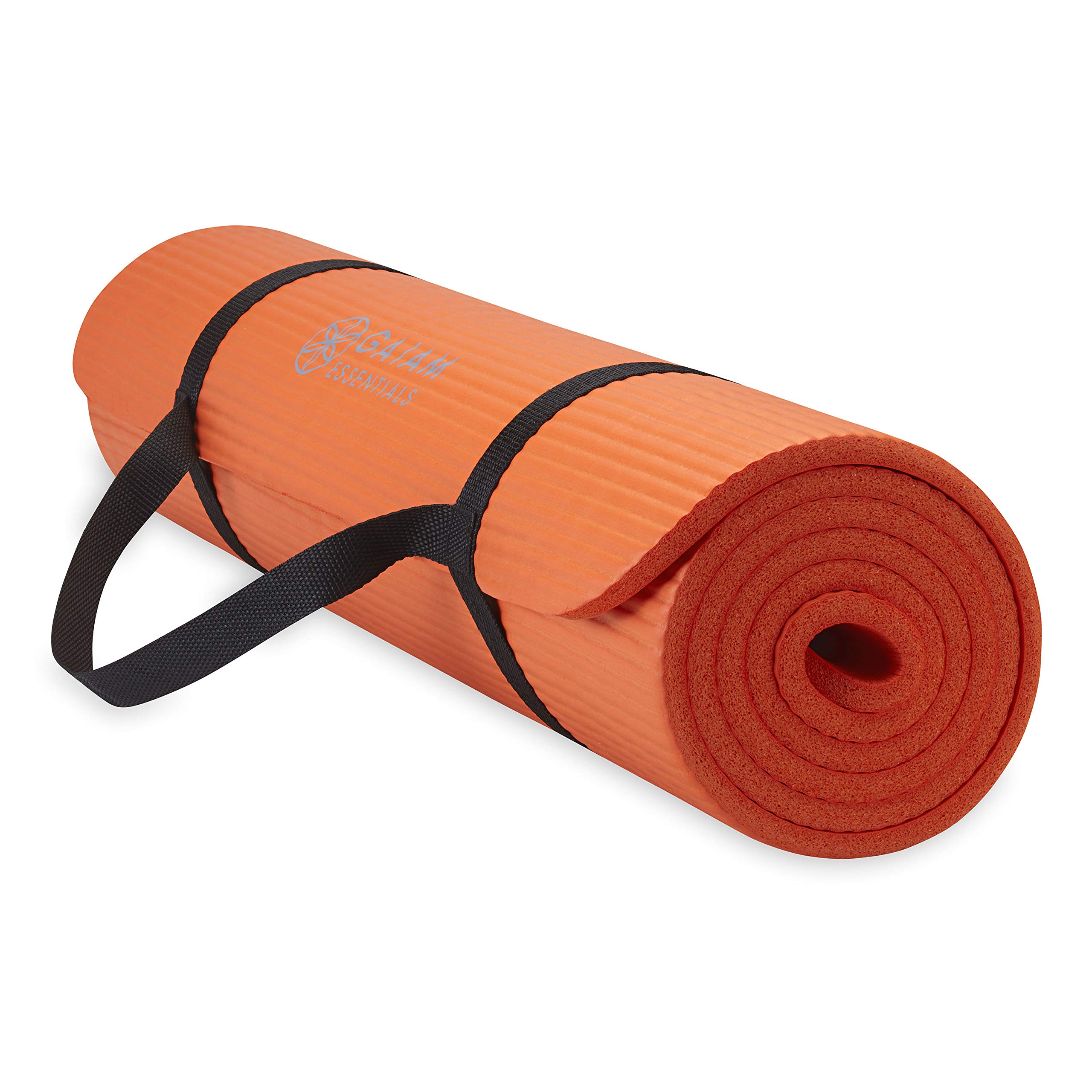 Gaiam Essentials Yoga Fitness & Exercise Mat, Orange, 72" L x 24" W x 10mm Thick