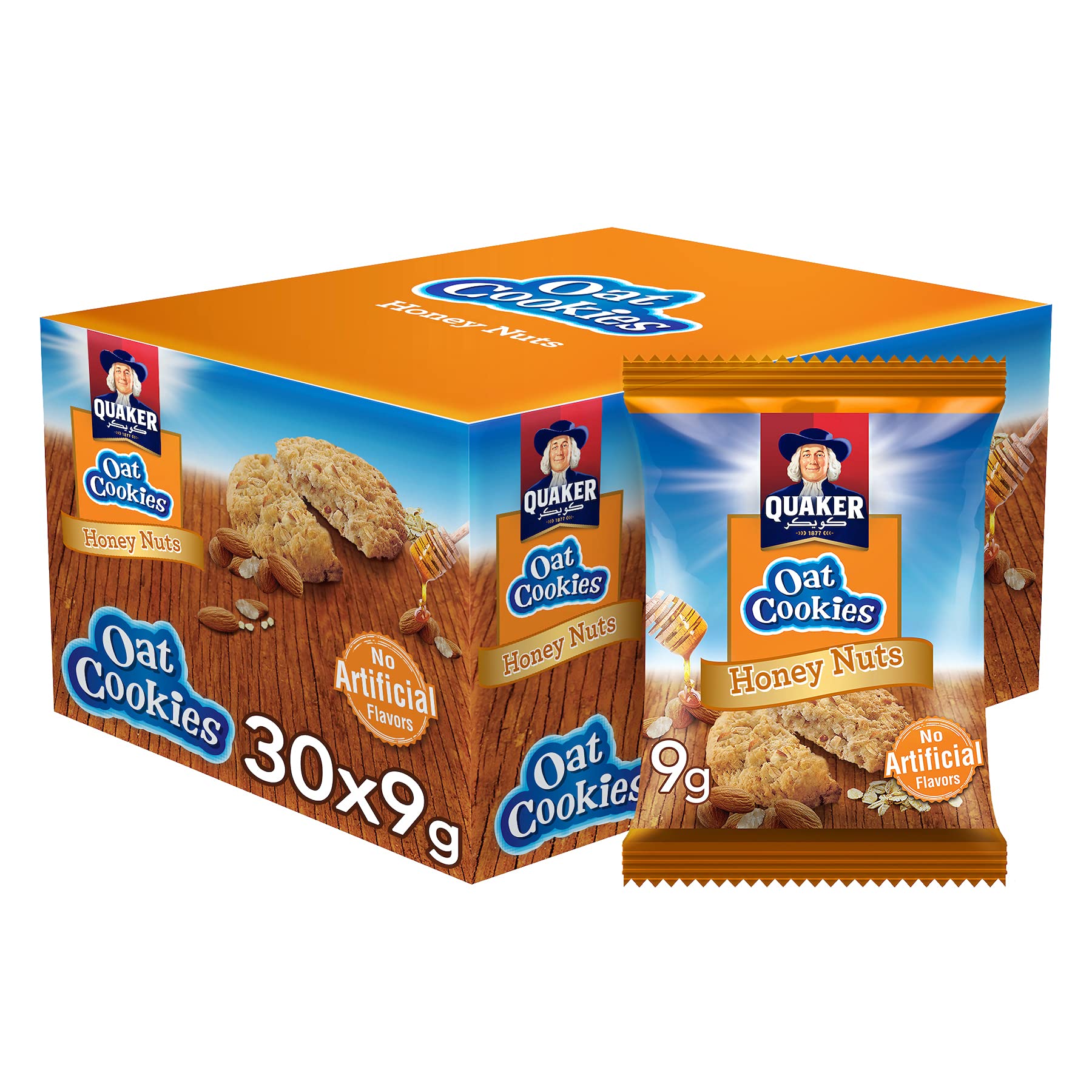 Quaker Oat Cookies with Honey Nuts 9g x 30