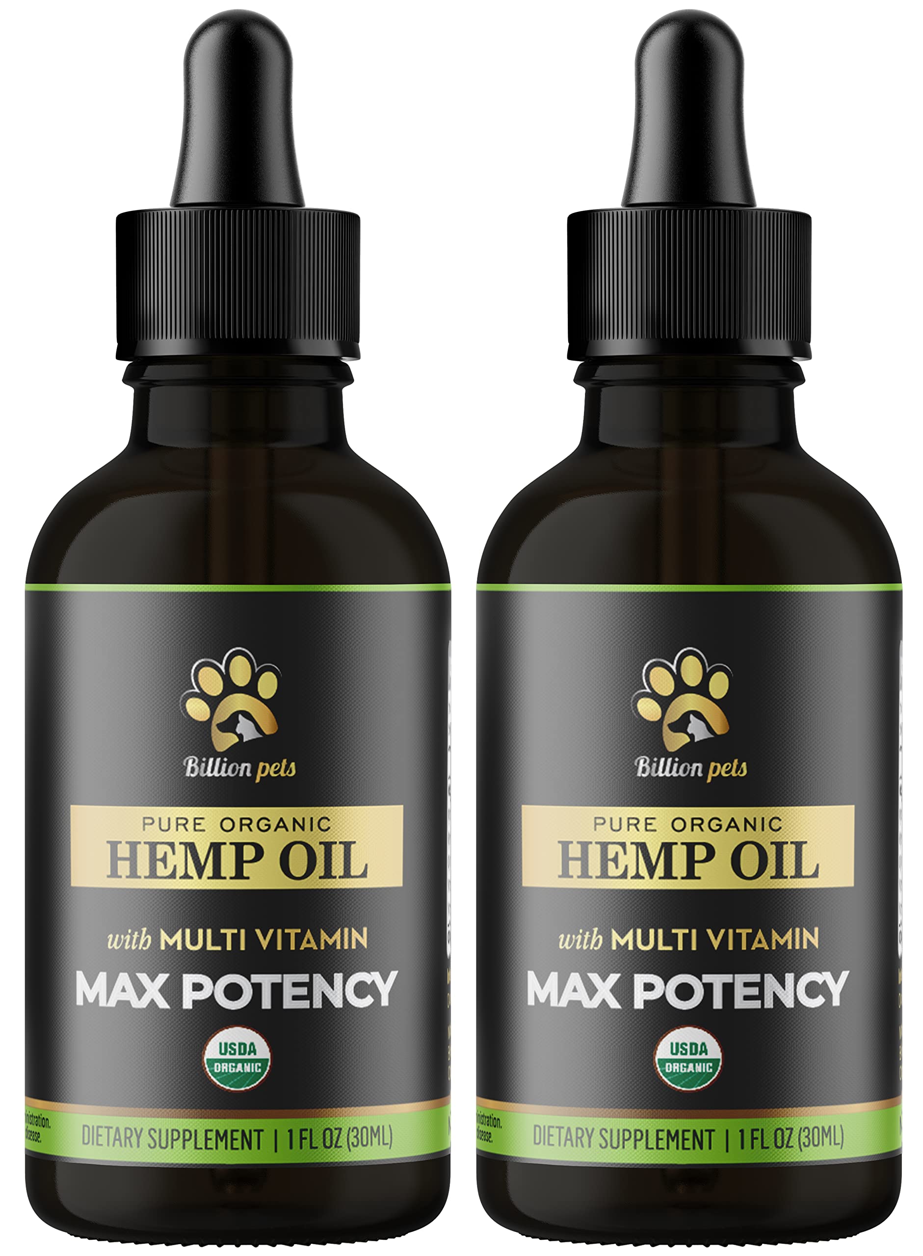 Hemp Oil for Dogs and Cats - Hemp Oil Drops with Omega Fatty Acids - Hip and Joint Support and Skin Health