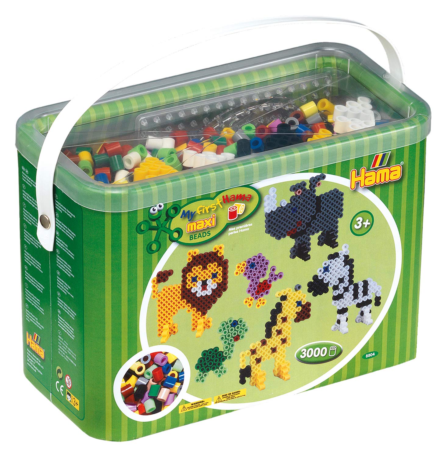 Hama 10.8804 Beads and Pegboards in Bucket