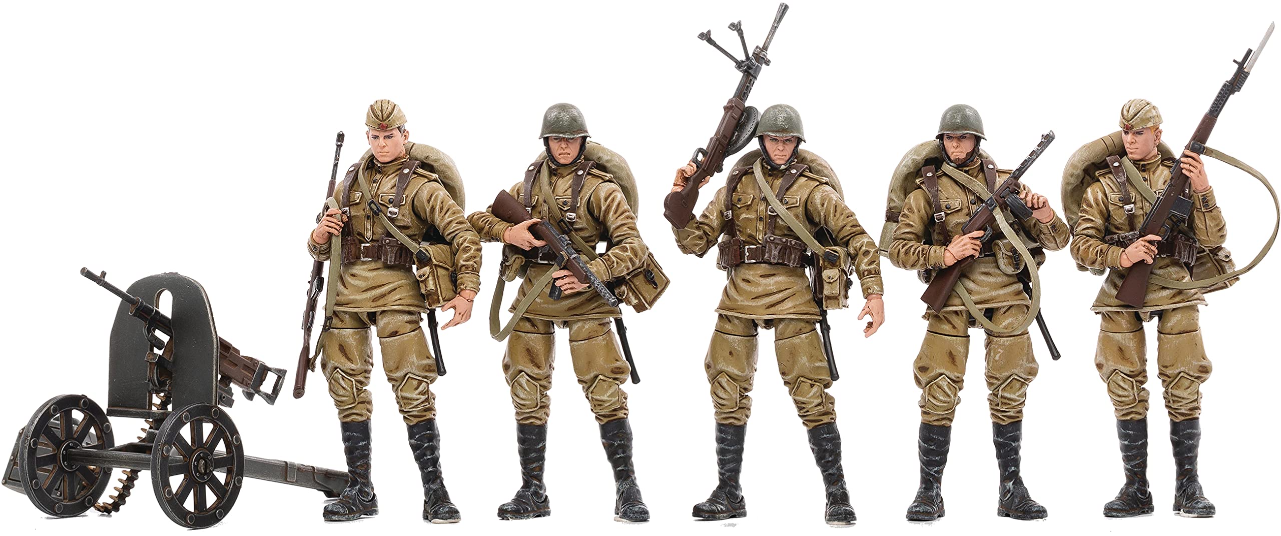 JOYTOY 1/18 Action Figures 4-Inch WWII Soviet Infantry Figure PVC Military Model Collection Toys