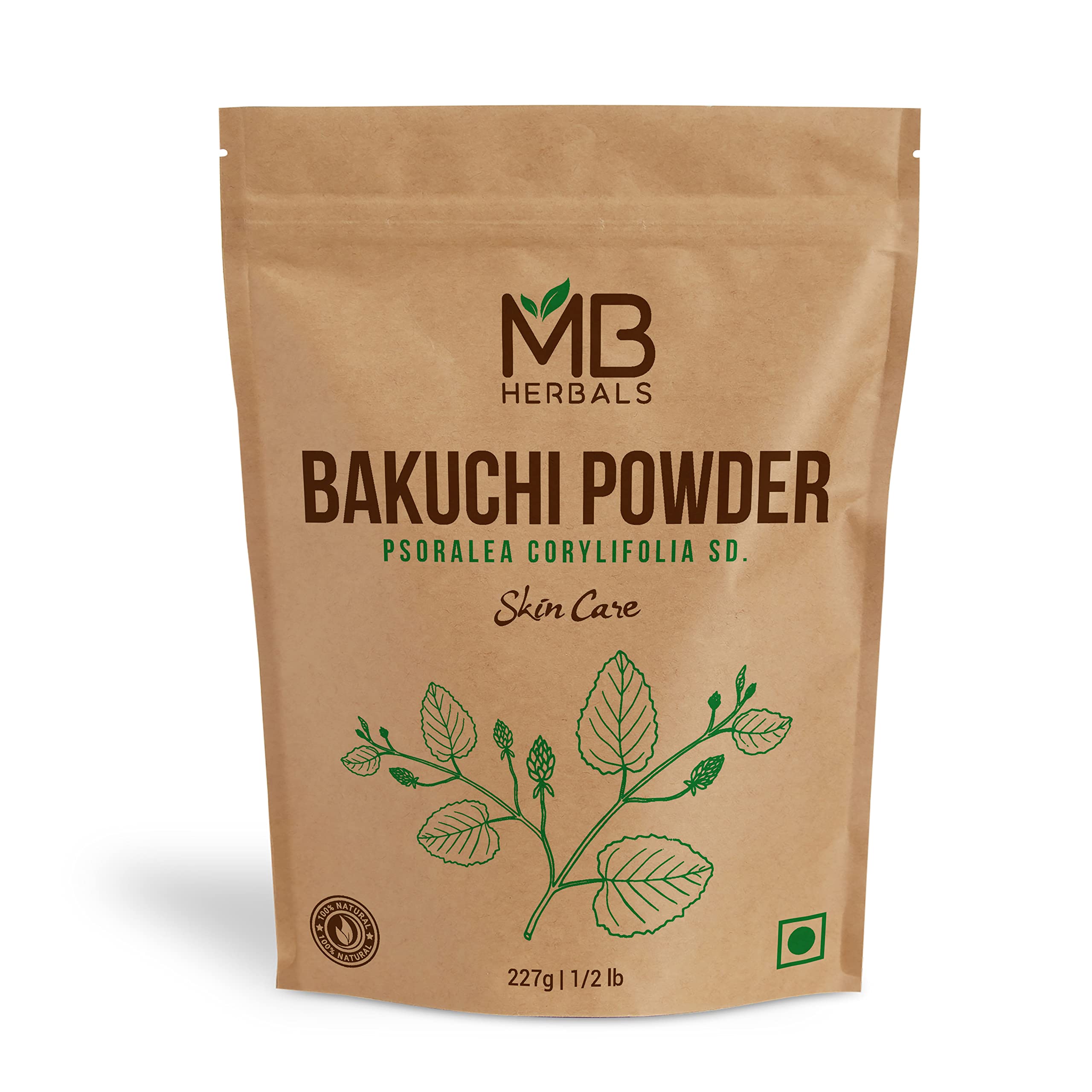 MB Herbals Bakuchi Powder 227 gram Bavchi Babchi Skin care Hair care