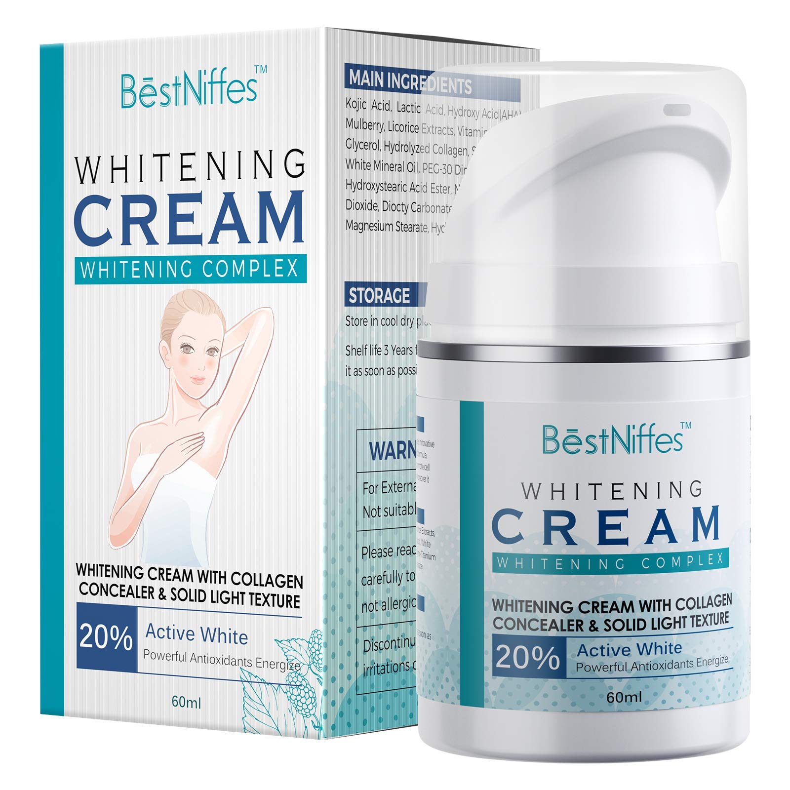 Lightening Cream, Underarm Whitening Cream Effective for Armpit, Knees