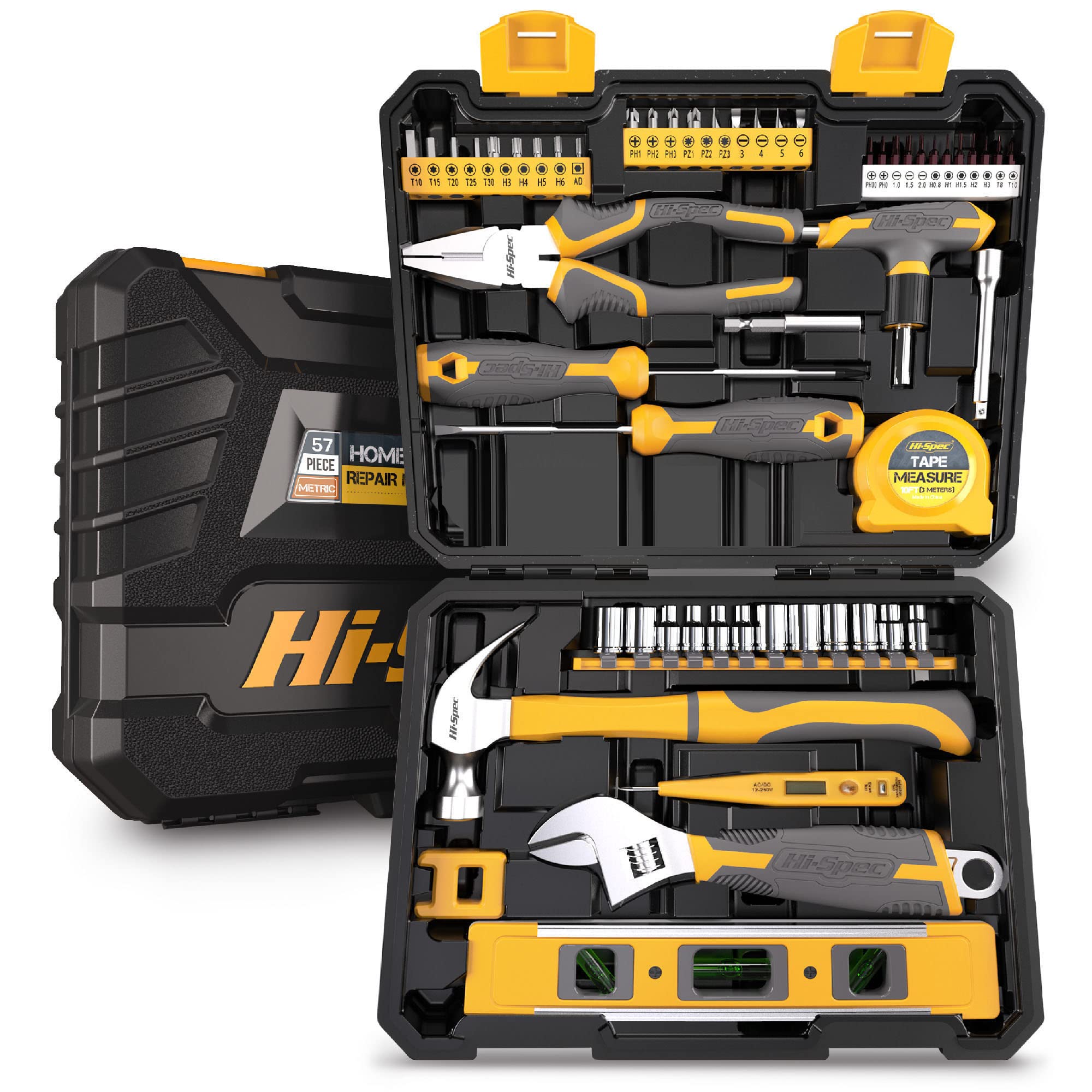 Hi-Spec Home & Garage Tool Kit Set. Full Set of Complete Repair & Maintenance Hand Tools for The Workplace & Workshop