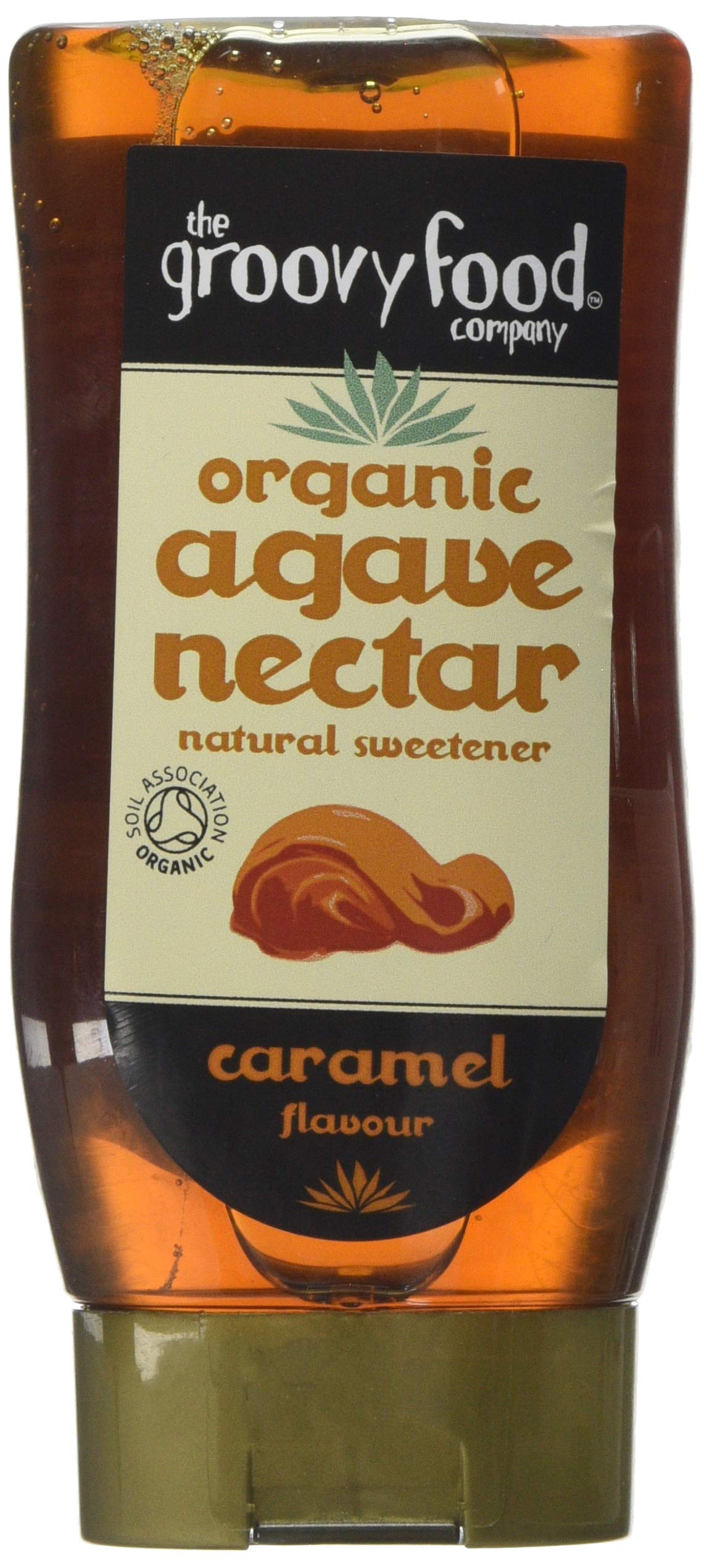 Groovy Food Company Caramel Flavour Organic Agave Nectar Pack of, 250 MLS, (Pack of 3)