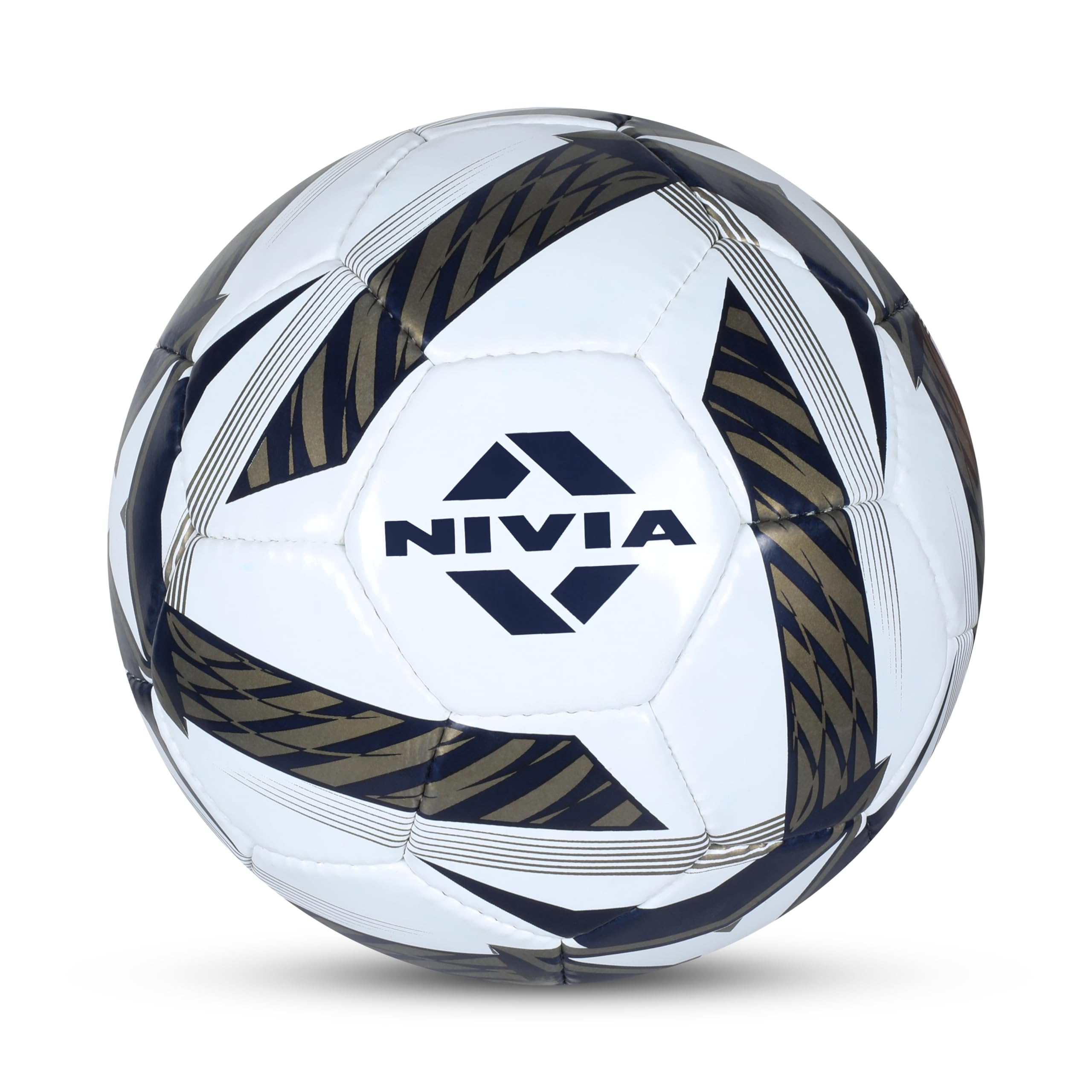 NiviaShining Star - 2022 Football Ball for Men/Women | Rubberized Stitched Football | 32 Panels|International Match Ball | Soccer Balls| Training Football Ball |Size - 5 (Black & White)