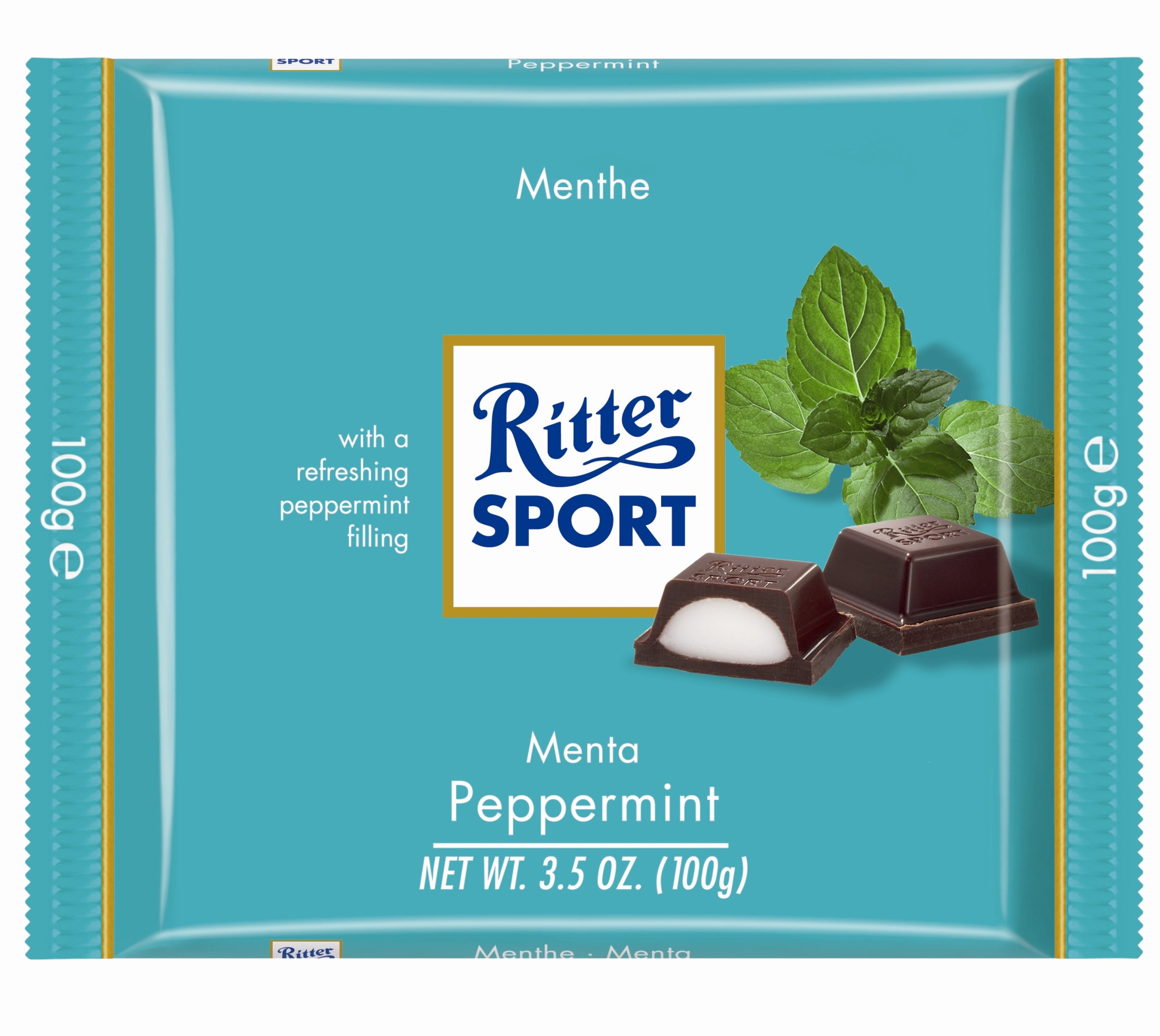 Ritter Sport Bars, Peppermint, 3.5 Ounce (Pack of 12)