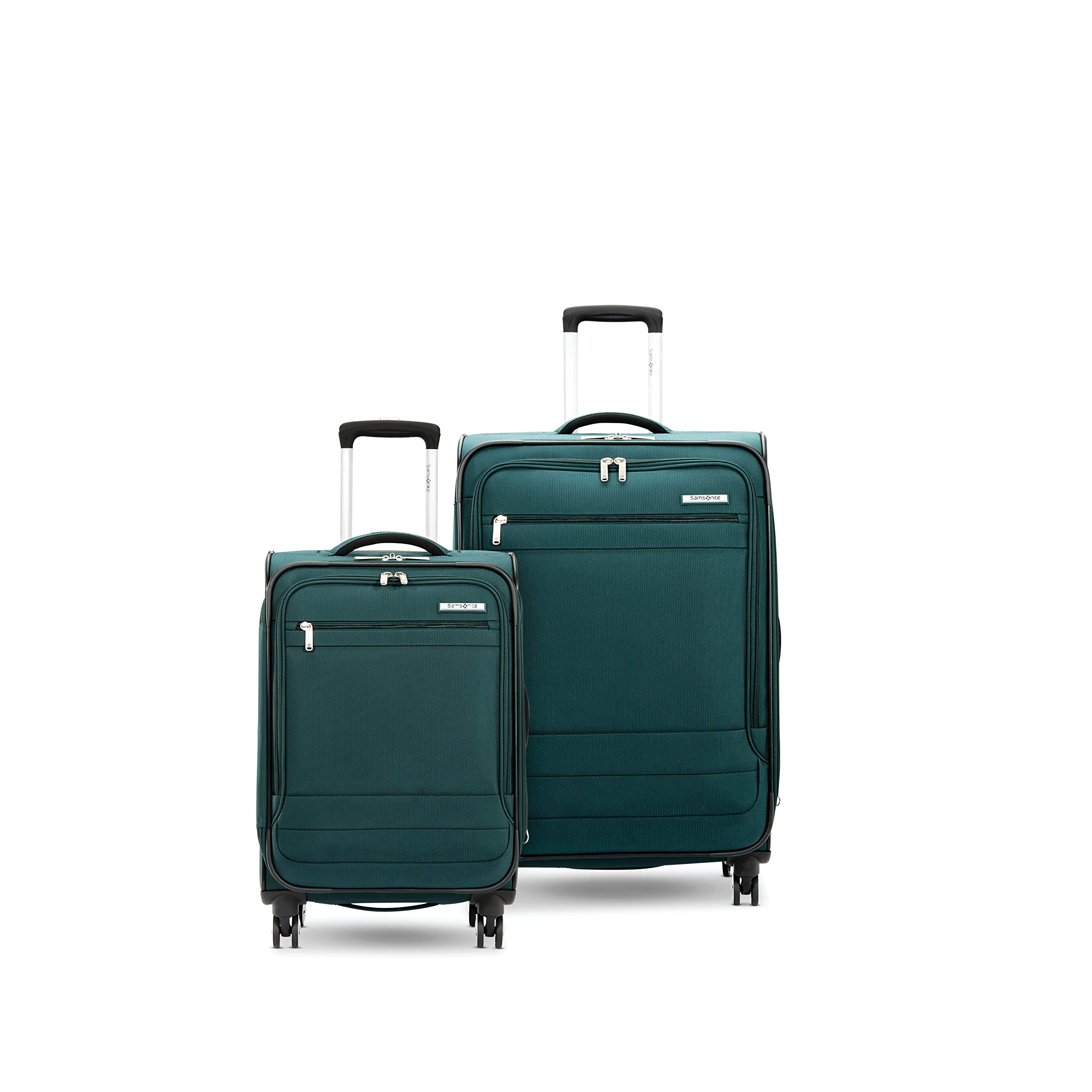 Samsonite Aspire DLX Softside Expandable Luggage with Spinners 2PC SET (Carry-on/Medium), Emerald, 2PC SET (Carry-on/Medium)