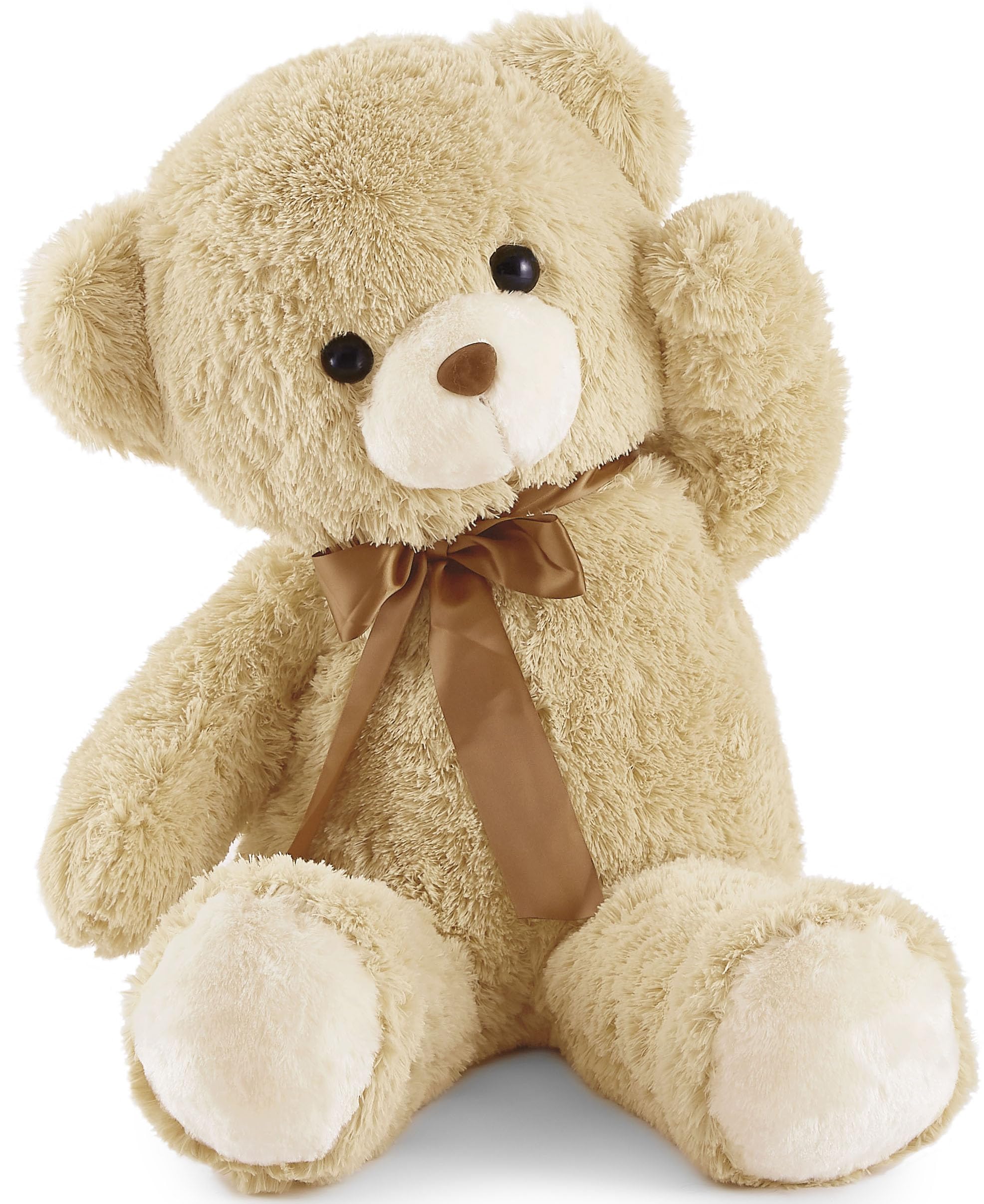 Big Teddy Bear Stuffed Animal 35 inches Giant Stuffed Bear Gift for Girlfriend Children on Birthday Valentine's Day Christmas, Light Brown