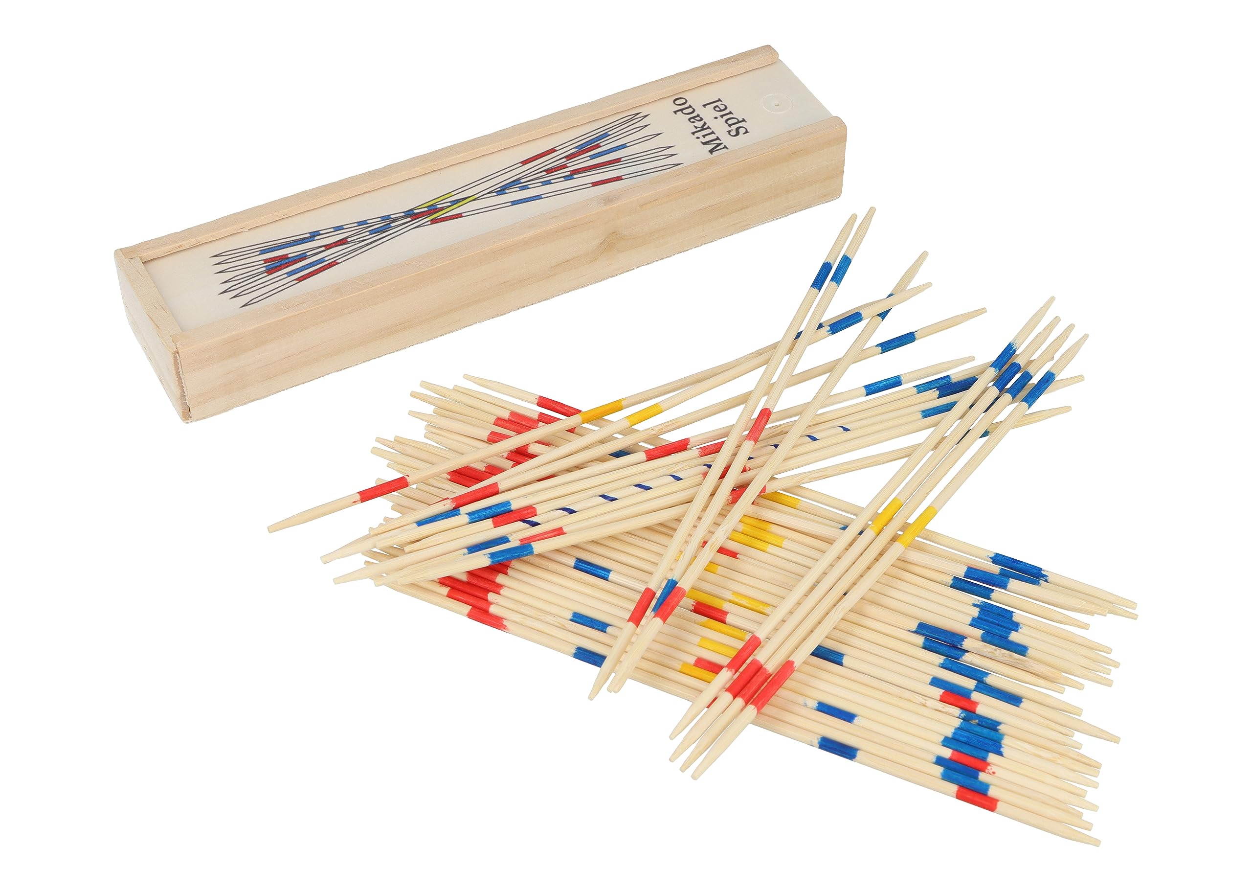 HENBRANDT Mikado Sticks 41pcs Traditional Family Games Wooden Pickup Sticks Set Table Top Board Game Wooden Toys for Kids