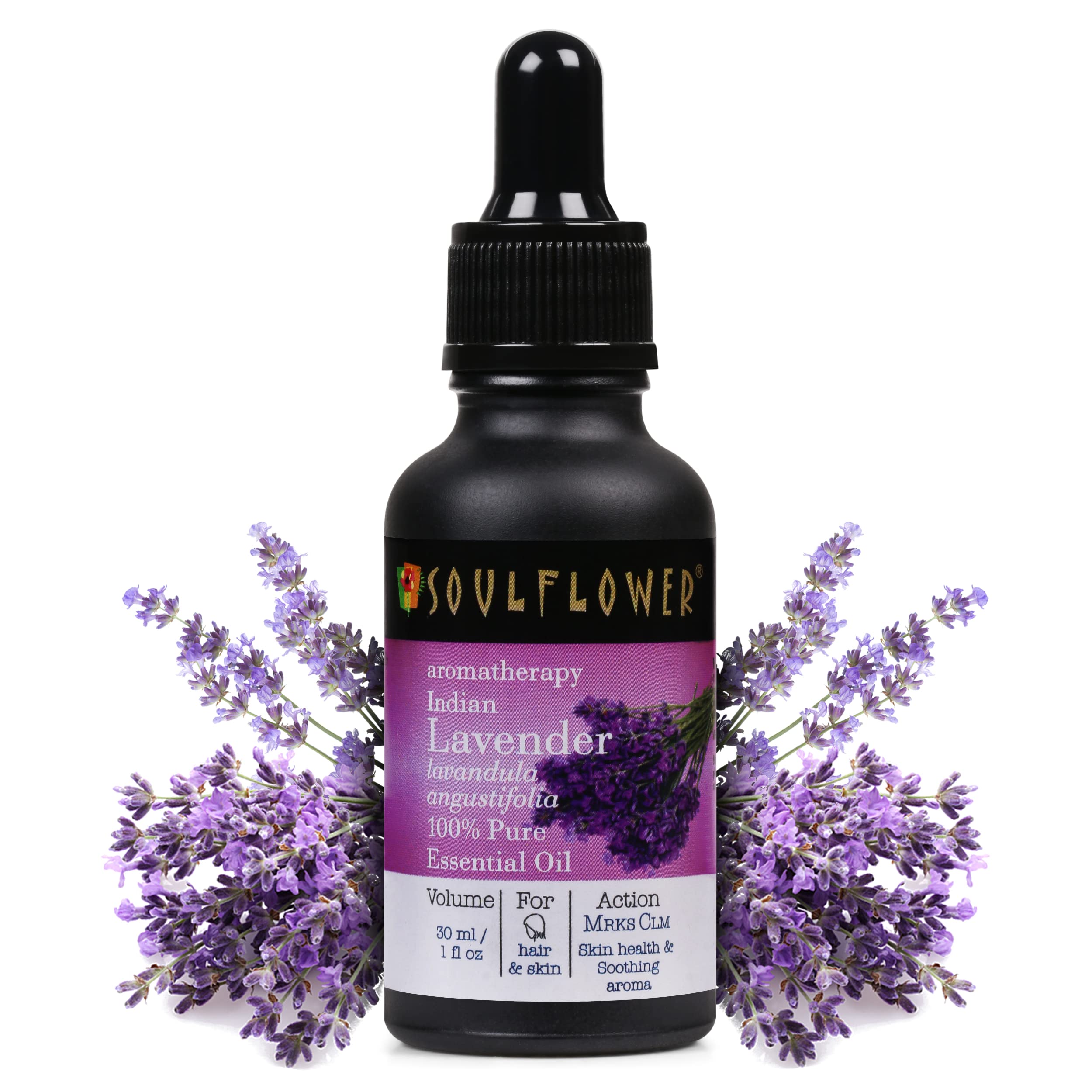 SoulflowerORGANIC LAVENDER ESSENTIAL OIL, 100% PURE, NATURAL, UNDILUTED, VEGAN, PRESERVATIVES FREE, 30ML/ 1 FL OZ