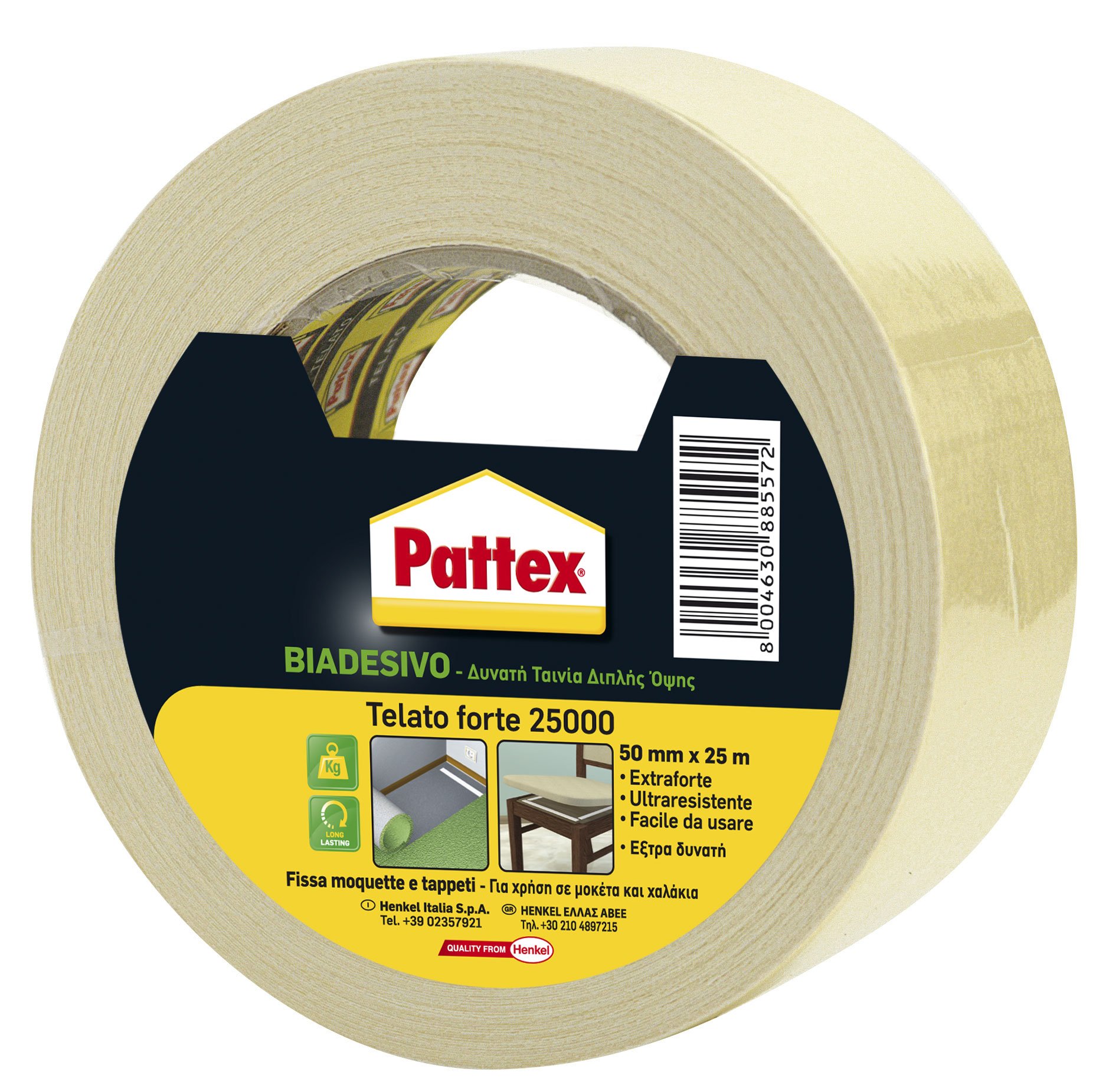 Pattex25000 Biadhesive Strong Tape; 50 mm x 25 m