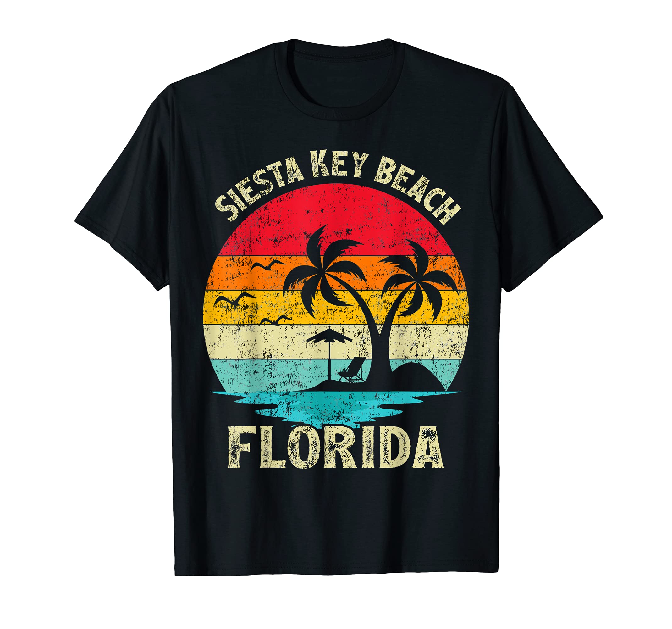 Family Vacation Vintage Retro Florida Siesta Key Beach T-Shirt