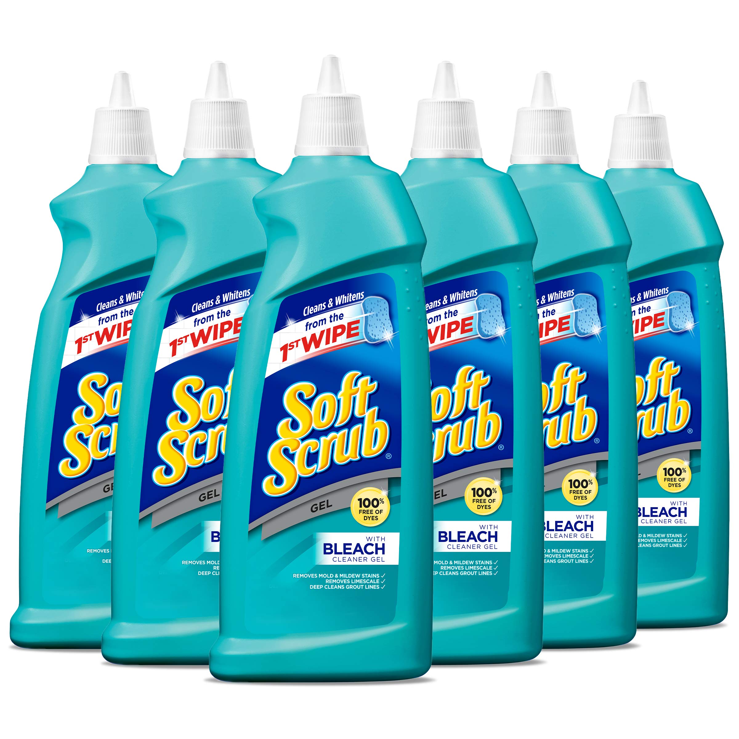 Soft Scrub Gel with Bleach Cleaner, 28.6 Ounces (Pack of 6)