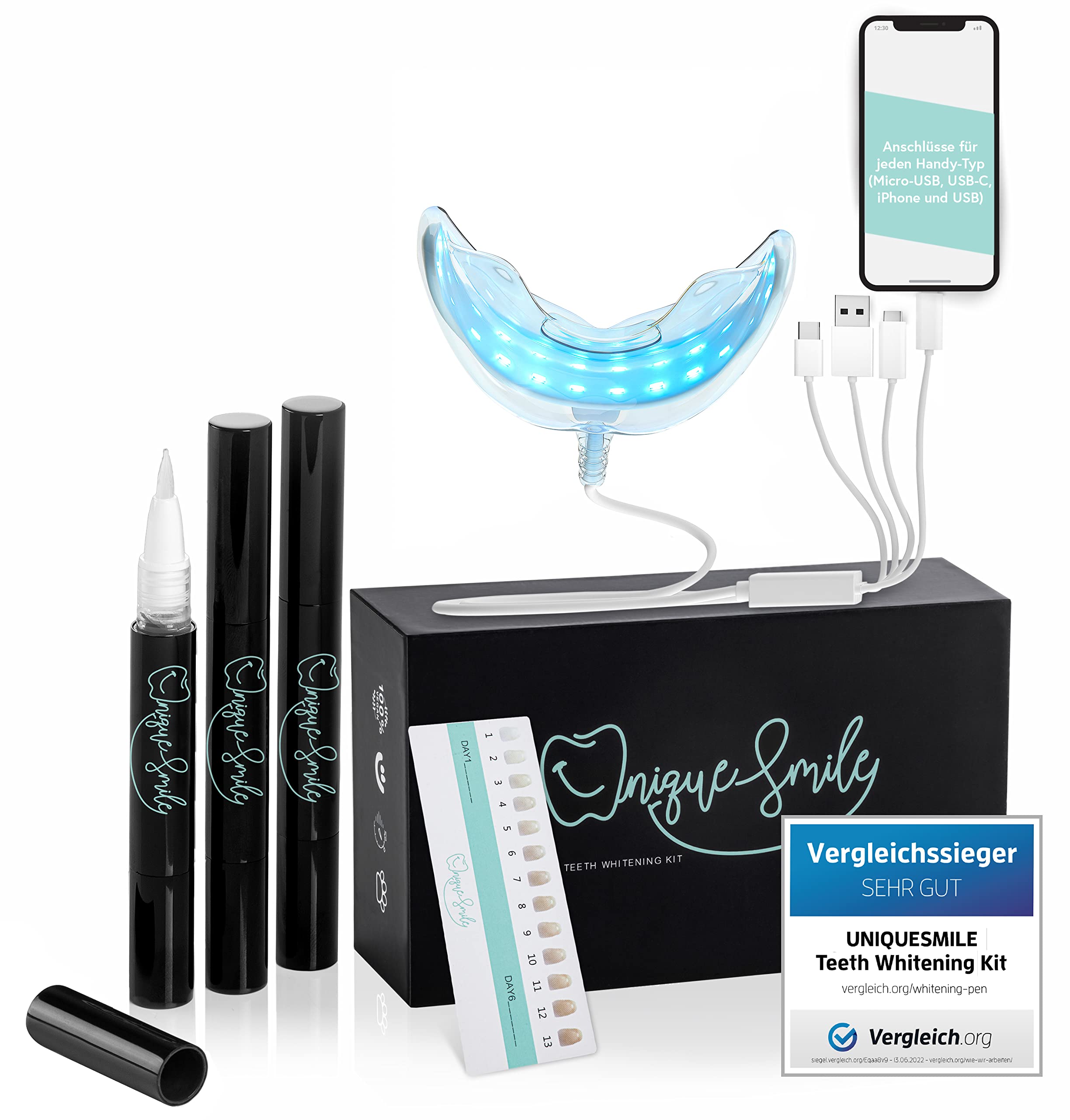 UniqueSmileTeeth Whitening And Bleaching Kit Set