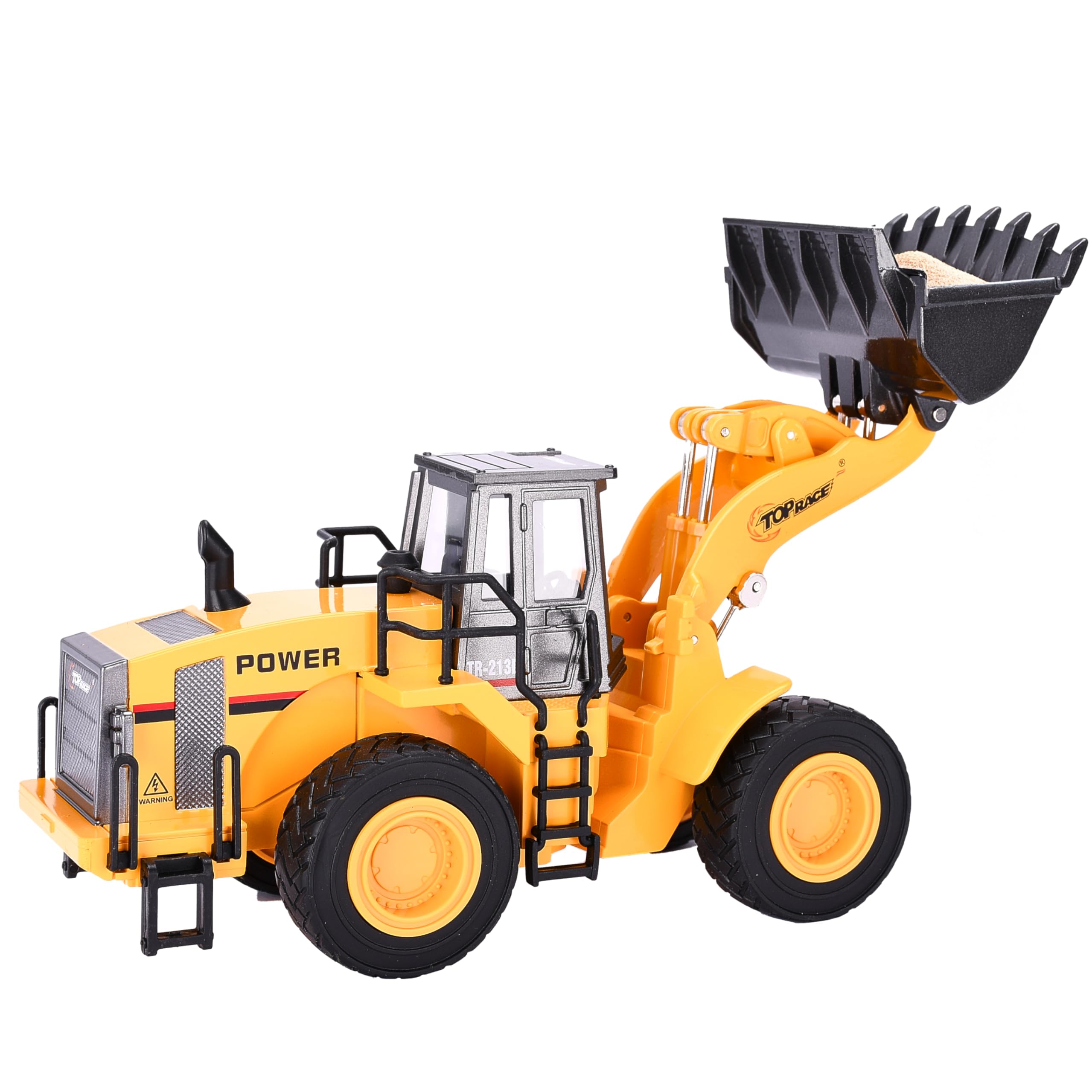 Top Race Metal Diecast Excavator Tractor Construction Truck Excavator Toy - Model Digger Toy Tractor 1:40 Scale for Kids and Adults Ages 3 4 5 6 7 8 9 and Up