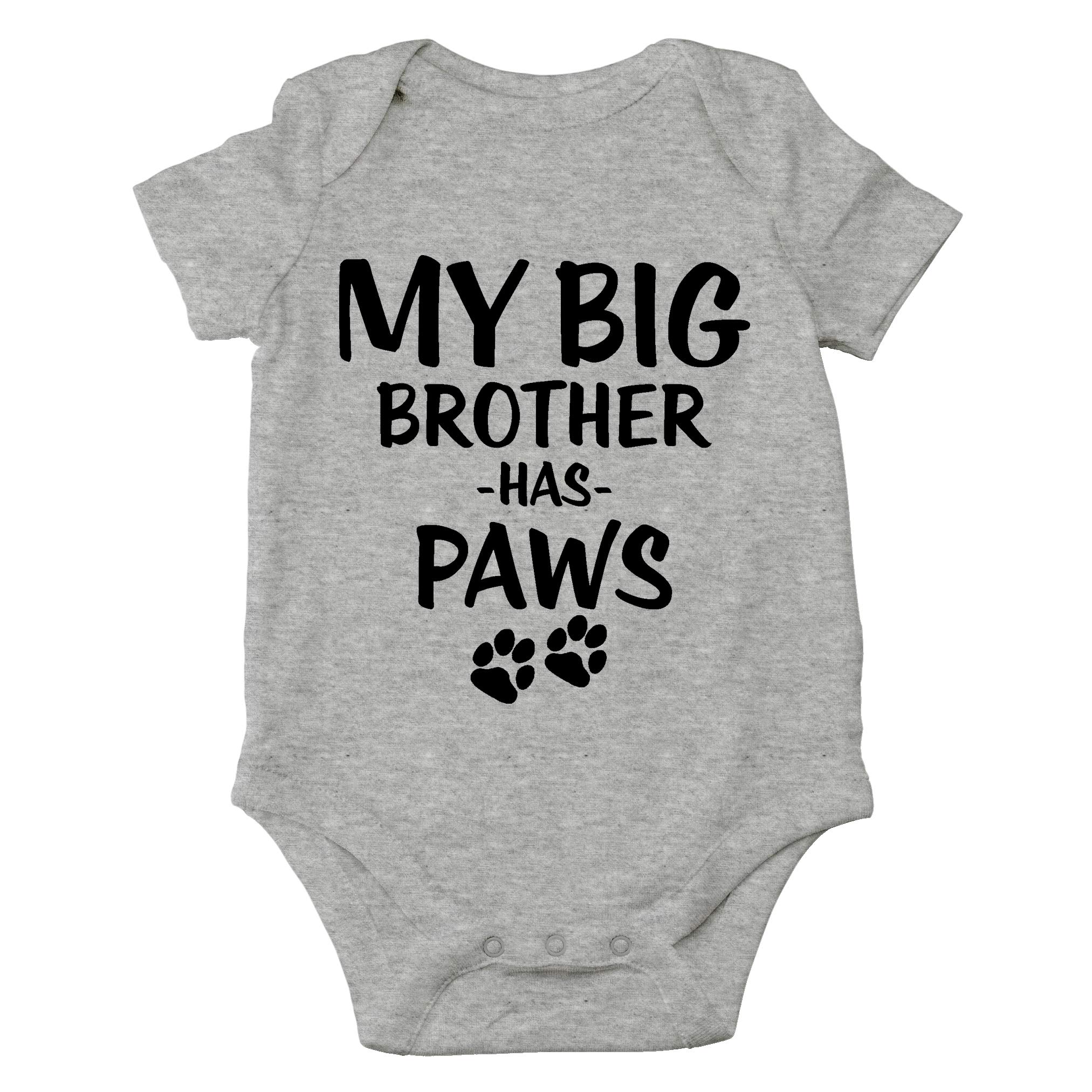 My Big Brother Has Paws - Animal Lover - Cute One-Piece Infant Baby Bodysuit