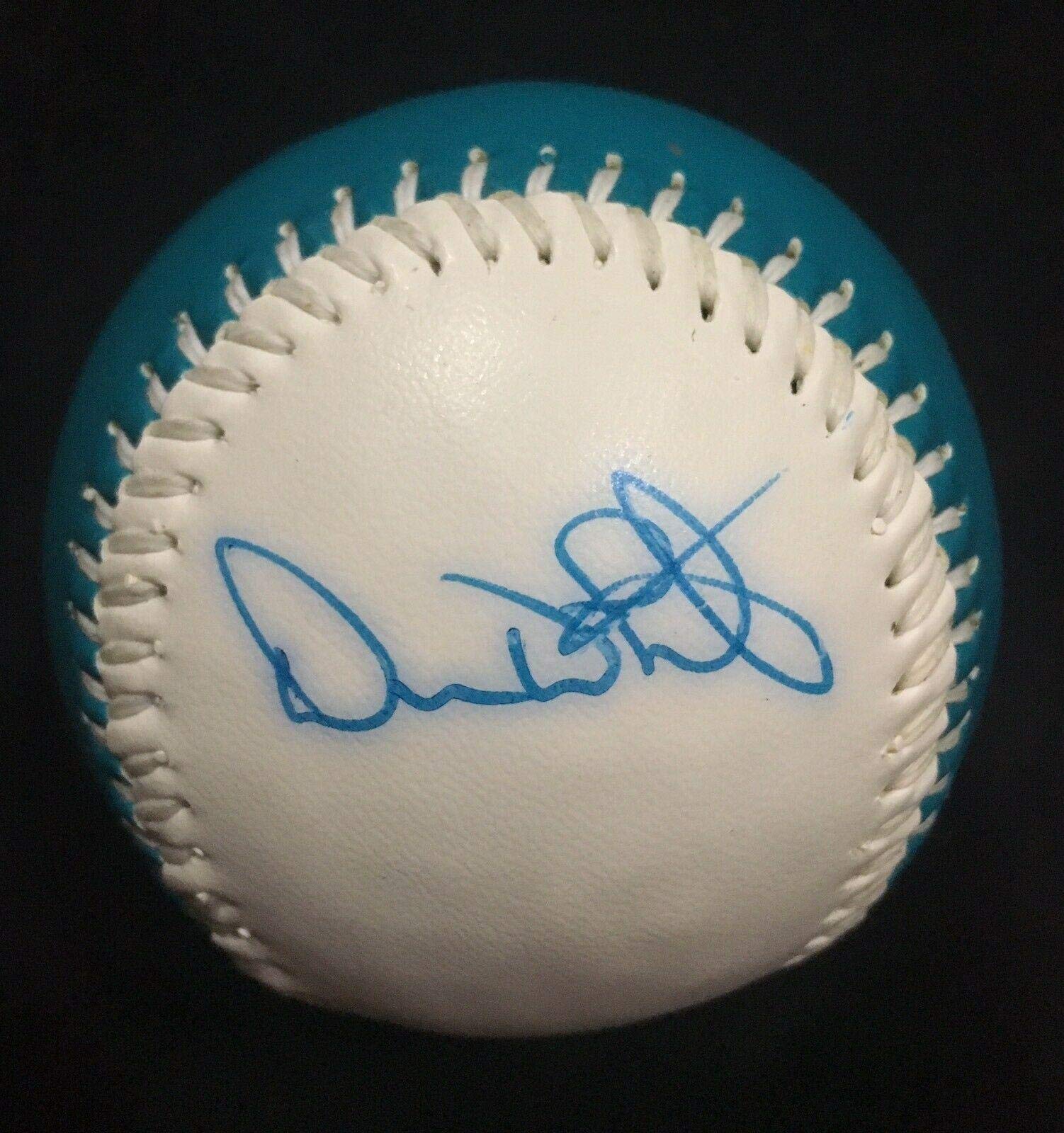 Devon White Signed Florida Marlins logo baseball Fotoball Mint autograph CBM COA - Autographed Baseballs