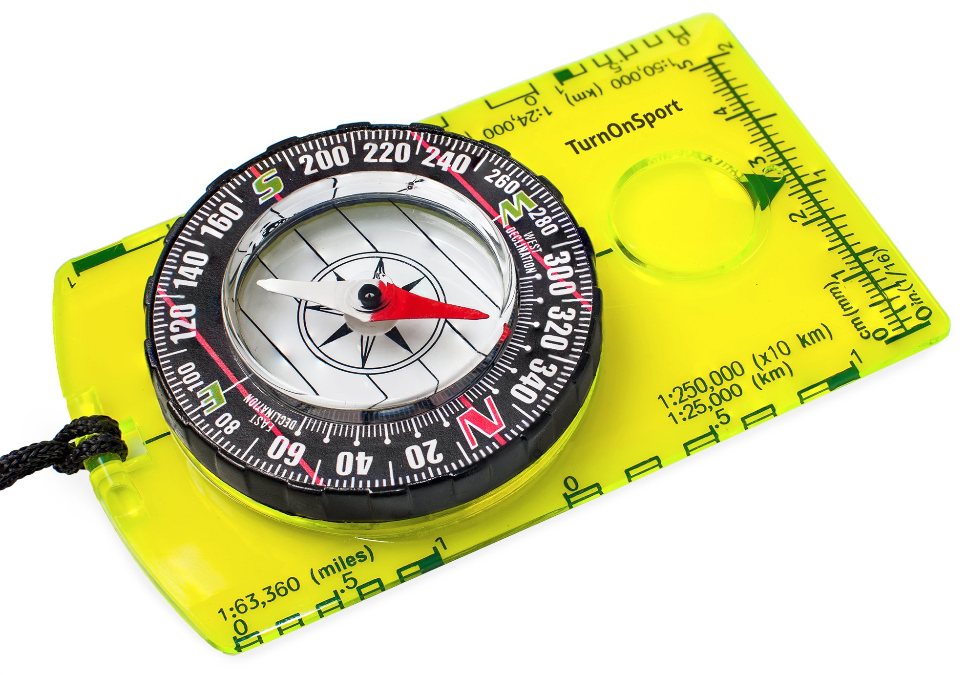 Orienteering Compass Hiking Backpacking Compass | Advanced Scout Compass Camping Navigation - Boy Scout Compass for Kids | Professional Field Compass for Map Reading - Best TurnOnSport Survival Gifts