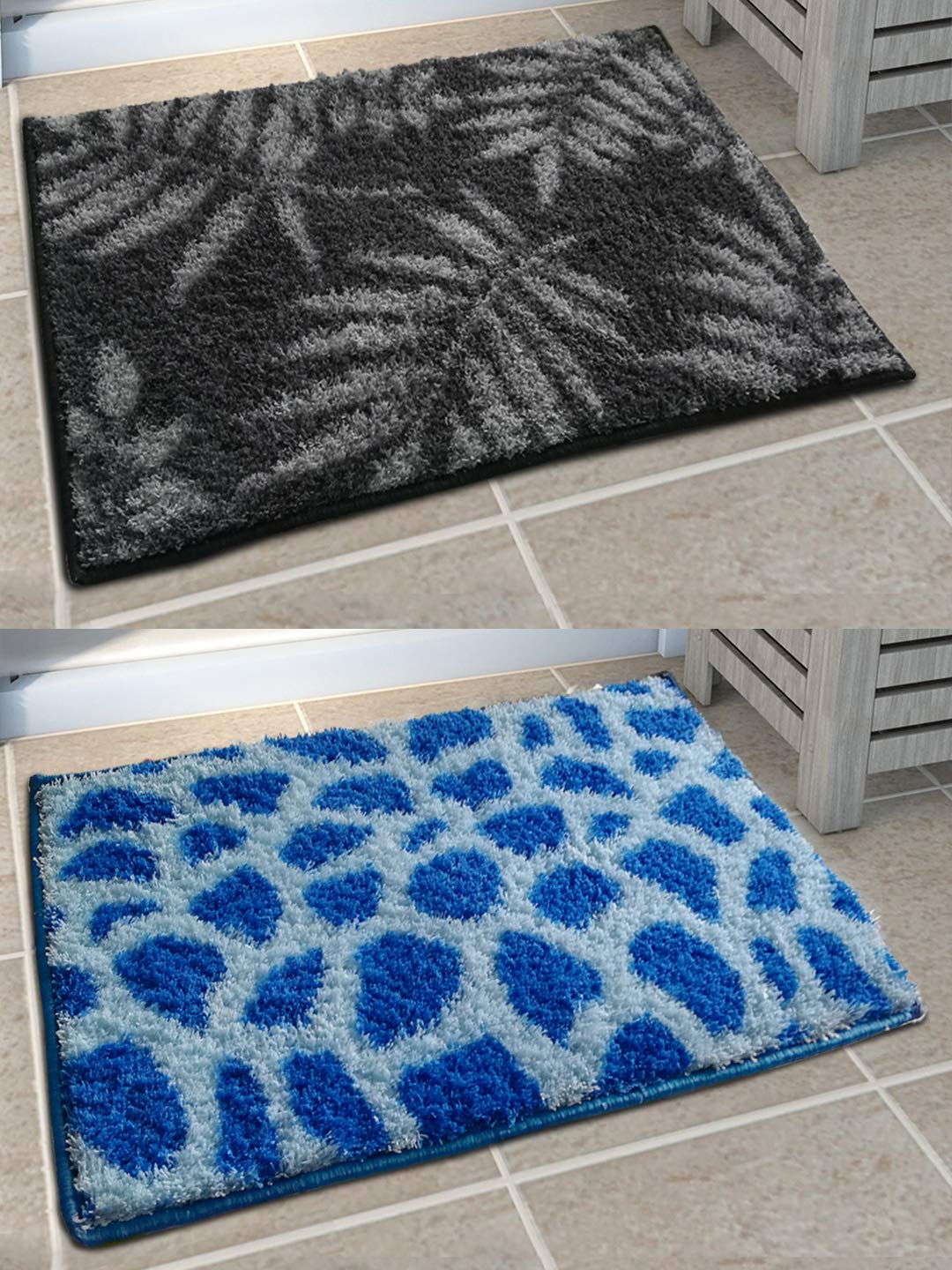 Athom Trendz Easy Home Designer Soft Anti Slip Bath Mat 38x58 cm Combo Pack