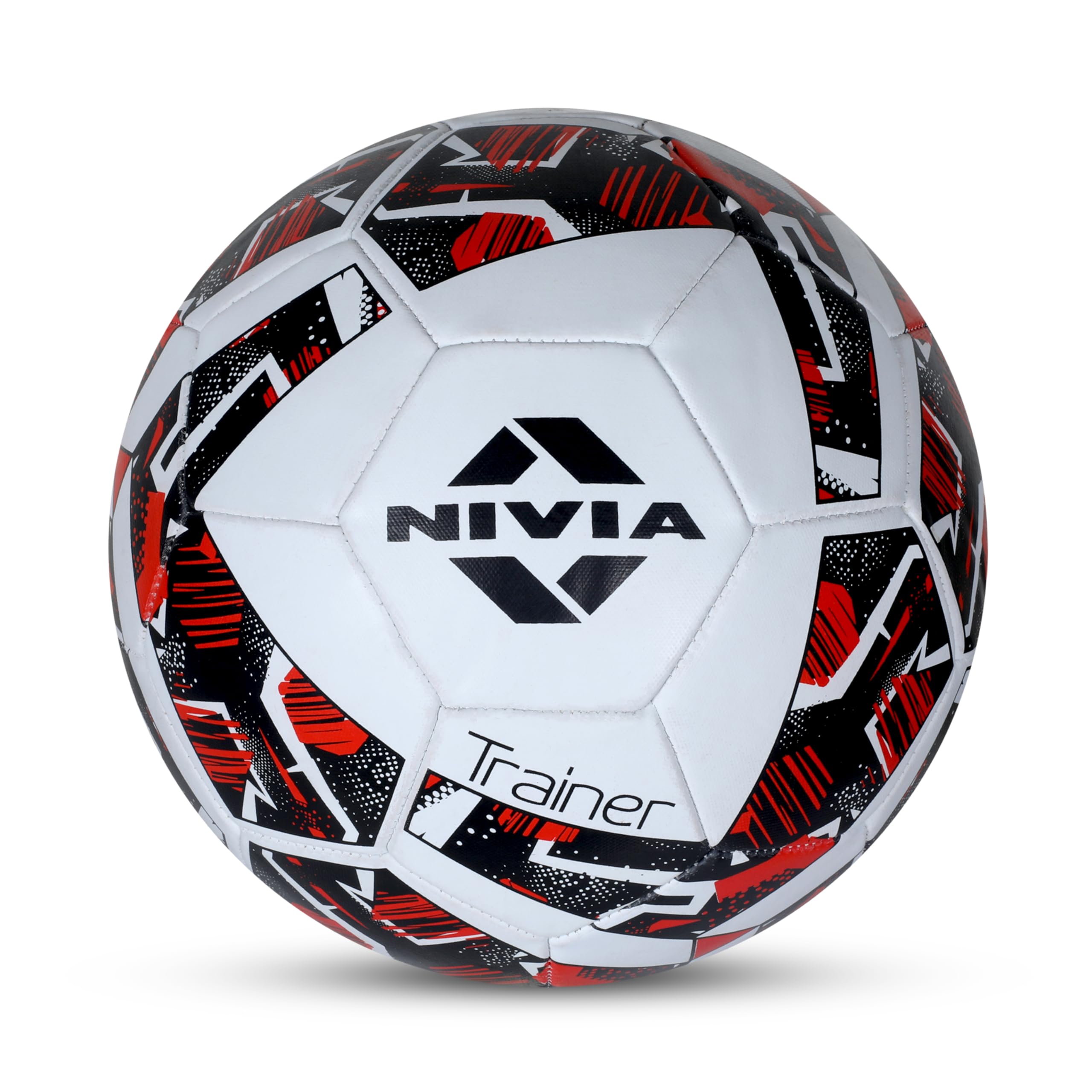 Nivia Trainer Football, Rubberized Stitched Football,32 Panel,Suitable for Hard Ground Without Grass,Training Football,for Men,Women,Size - 4 (Multicolor)